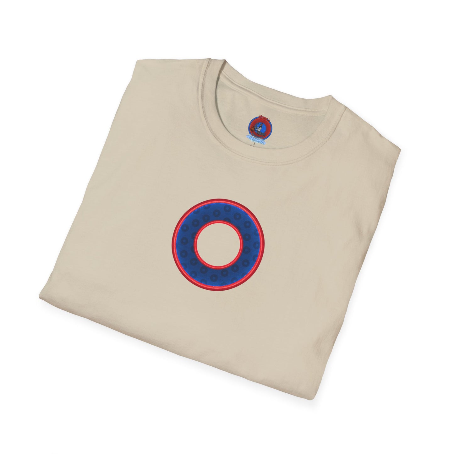 Plain Donuts/Unisex Soft-Style - "Plain Wide Mouthed Paradoxical Donuts" - dark blue/red donuts