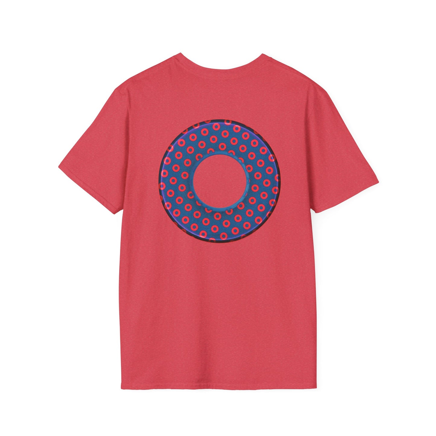 Plain Donuts/Unisex Soft-Style - "Plain Electric Paradoxical Donuts" - dark blue/red donuts