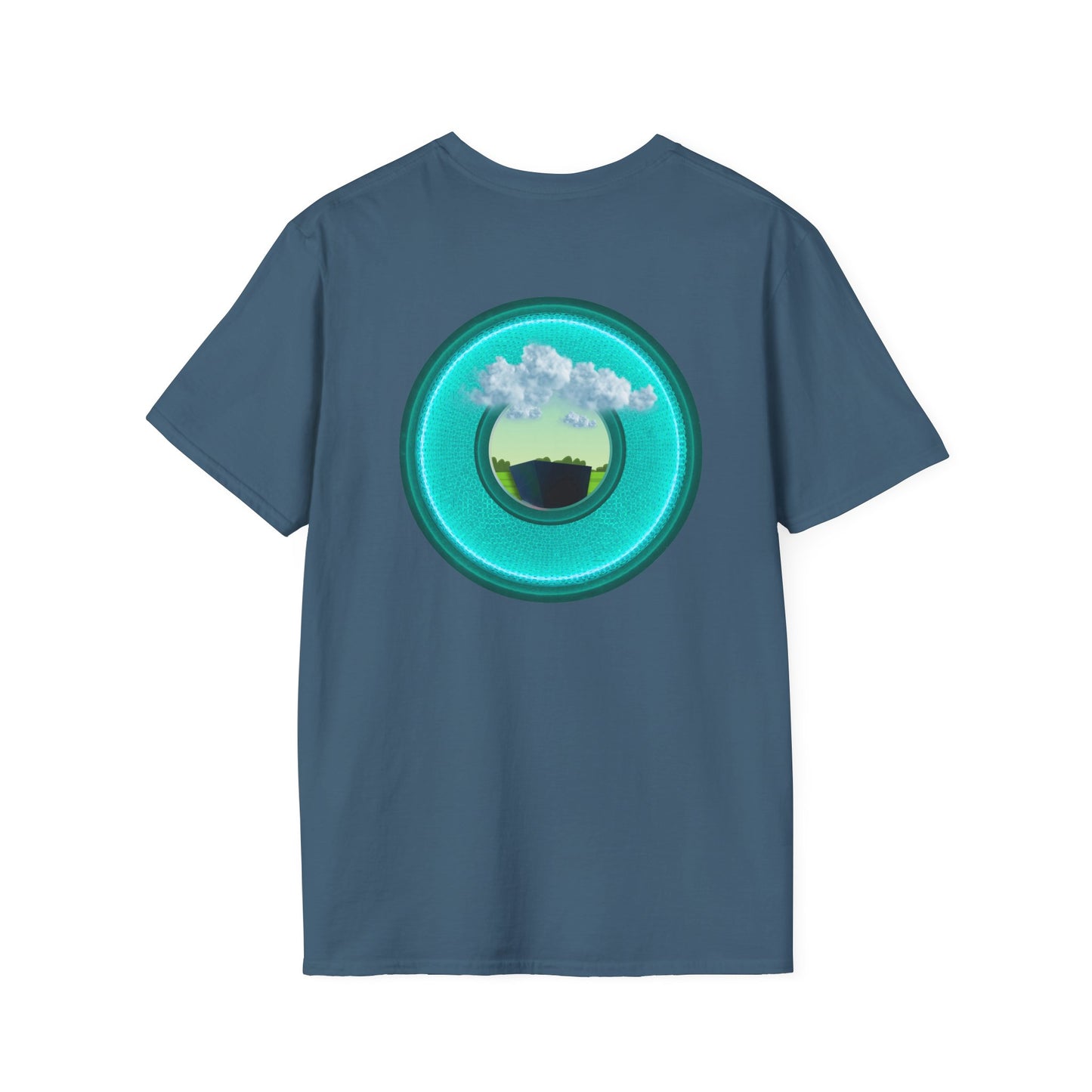 Classic Donut Tee - Unisex Soft-Style - "Got Rhombus?" - series 1.0  - variant 1 - turquoise/teal donut