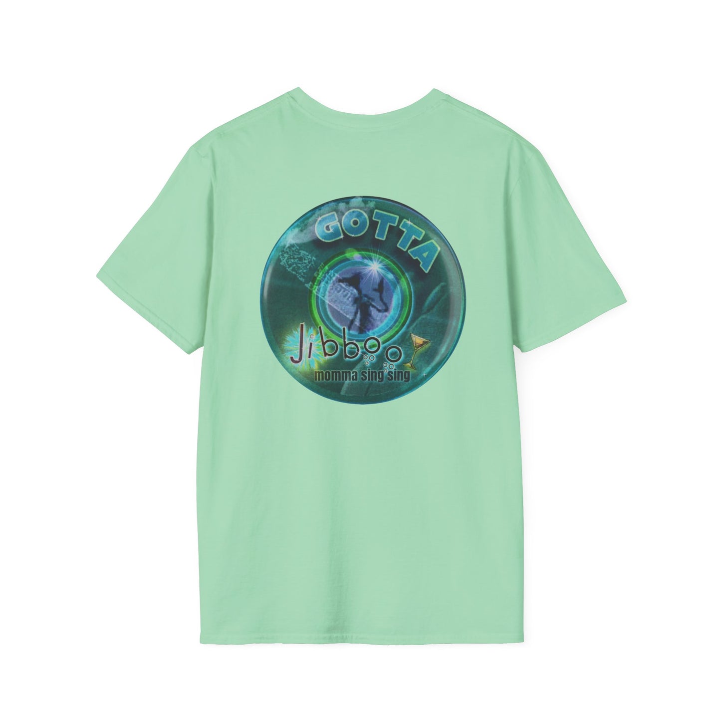 Classic Donut Tee - Unisex Soft-Style - "Momma just got out of Sing Sing" - dark teal donut