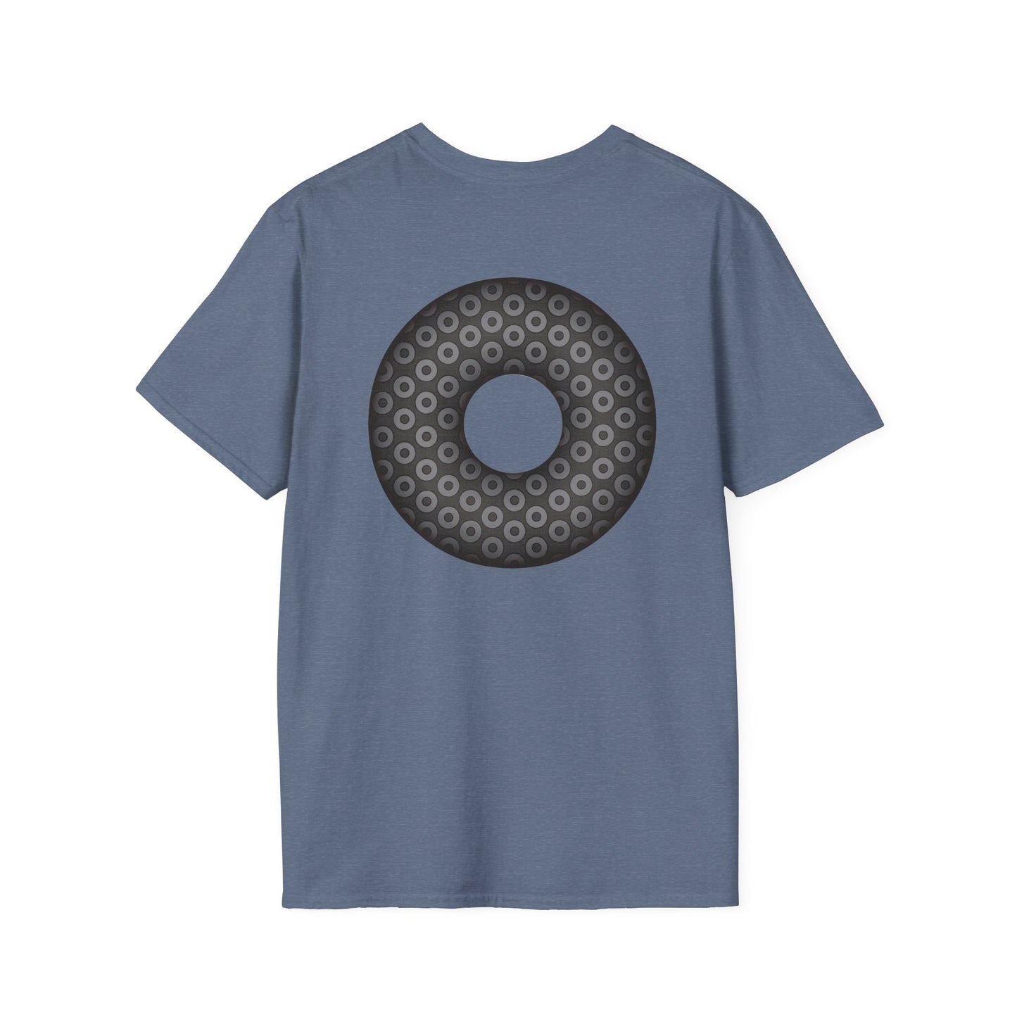 Plain Donuts/Unisex Soft-Style - "Plain Paradoxical Grided Donuts" - gray/dark gray donuts