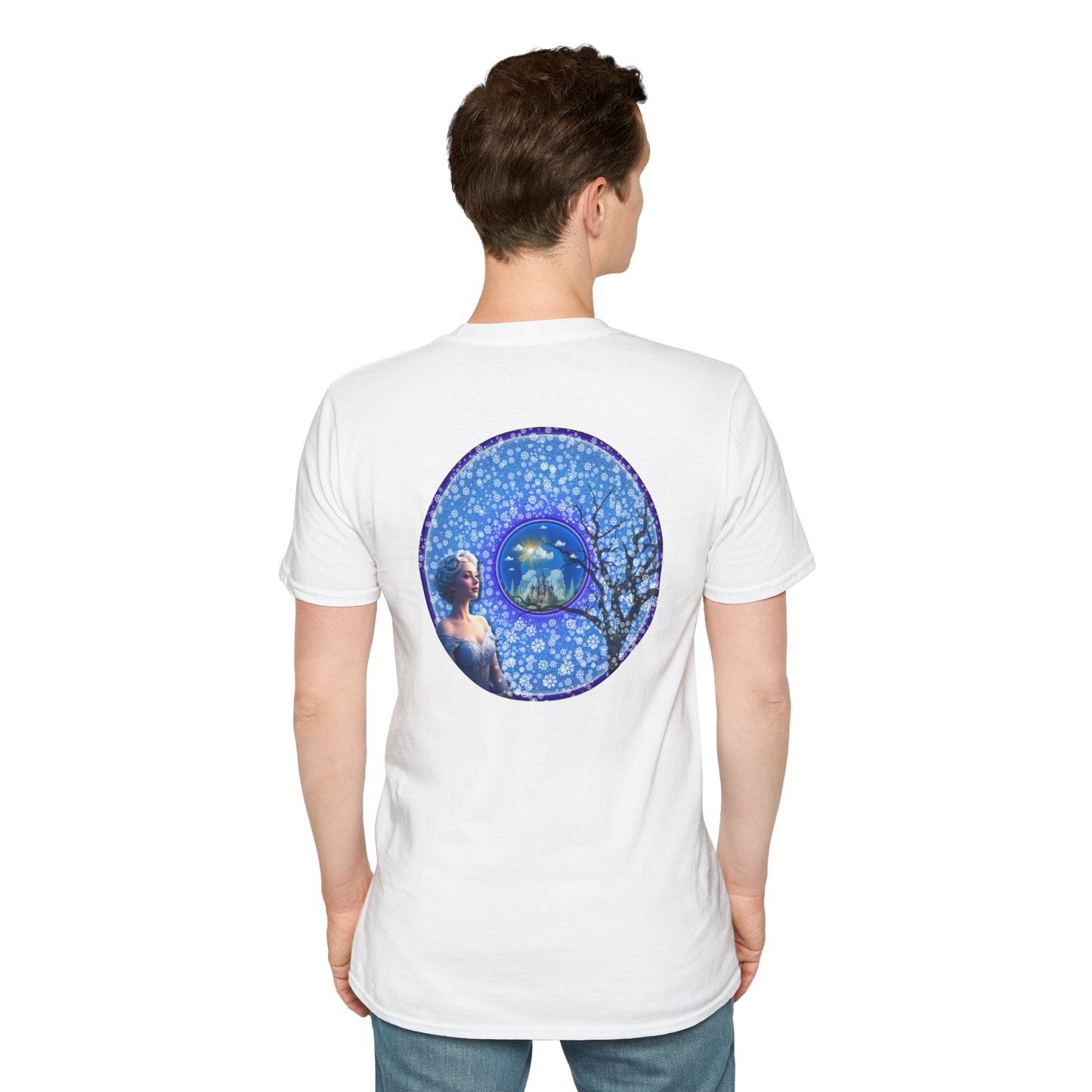 Classic Donut Tee - Unisex Soft-Style - "The Donut Locked in Glaciers" - series 1.0 - blue donut