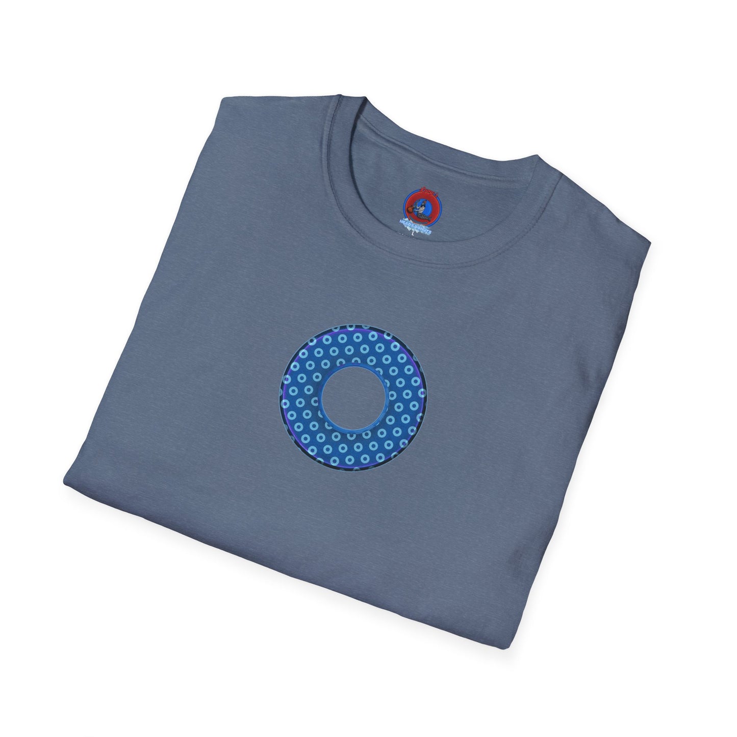 Plain Donuts/Unisex Soft-Style - "Plain Electric Paradoxical Donuts" - light blue/dark blue donuts