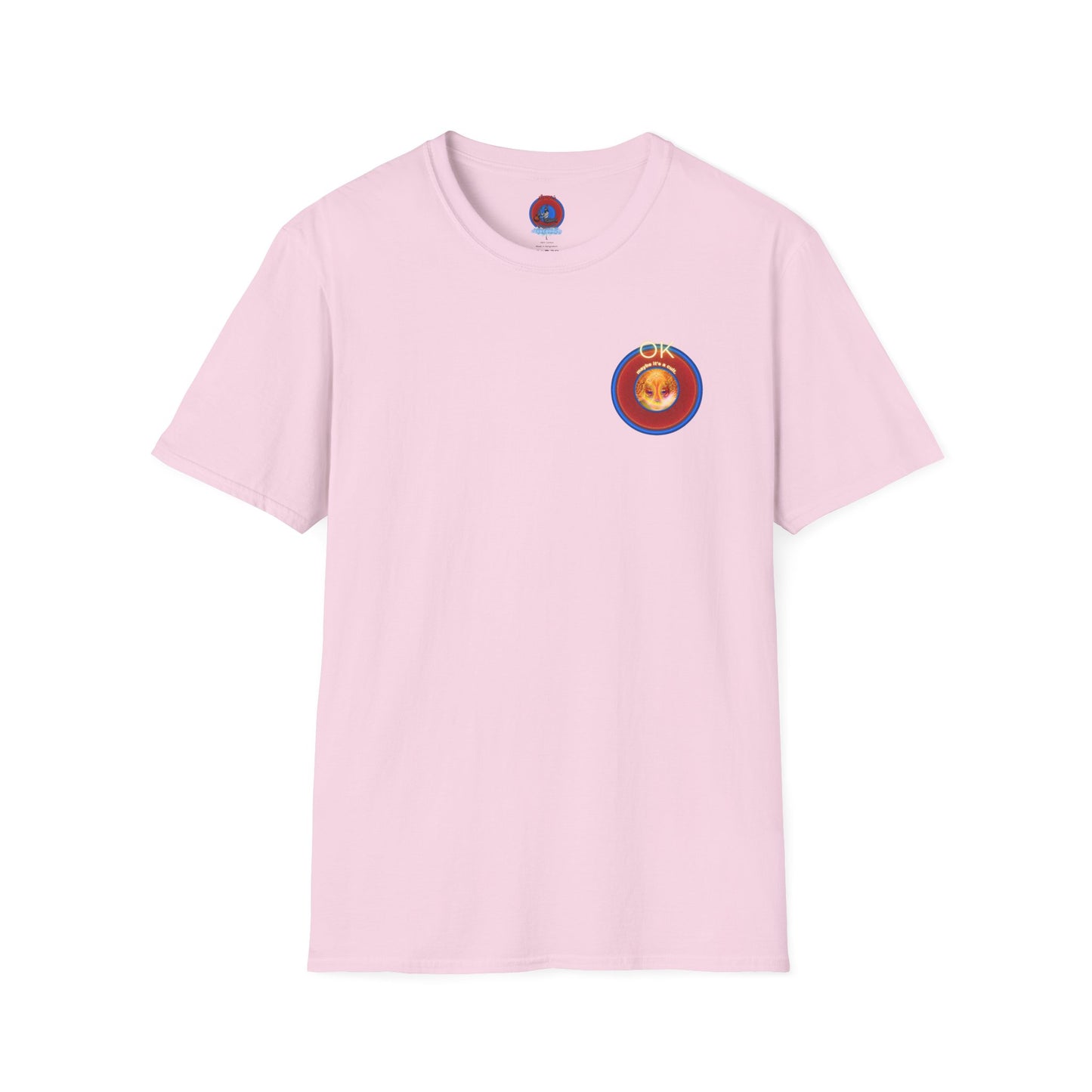 Classic Donut Tee - Unisex Soft-Style - "Donuts: Conjurers of Awesome" - series 1.0  - variant 3 - w/"okay" - red donut
