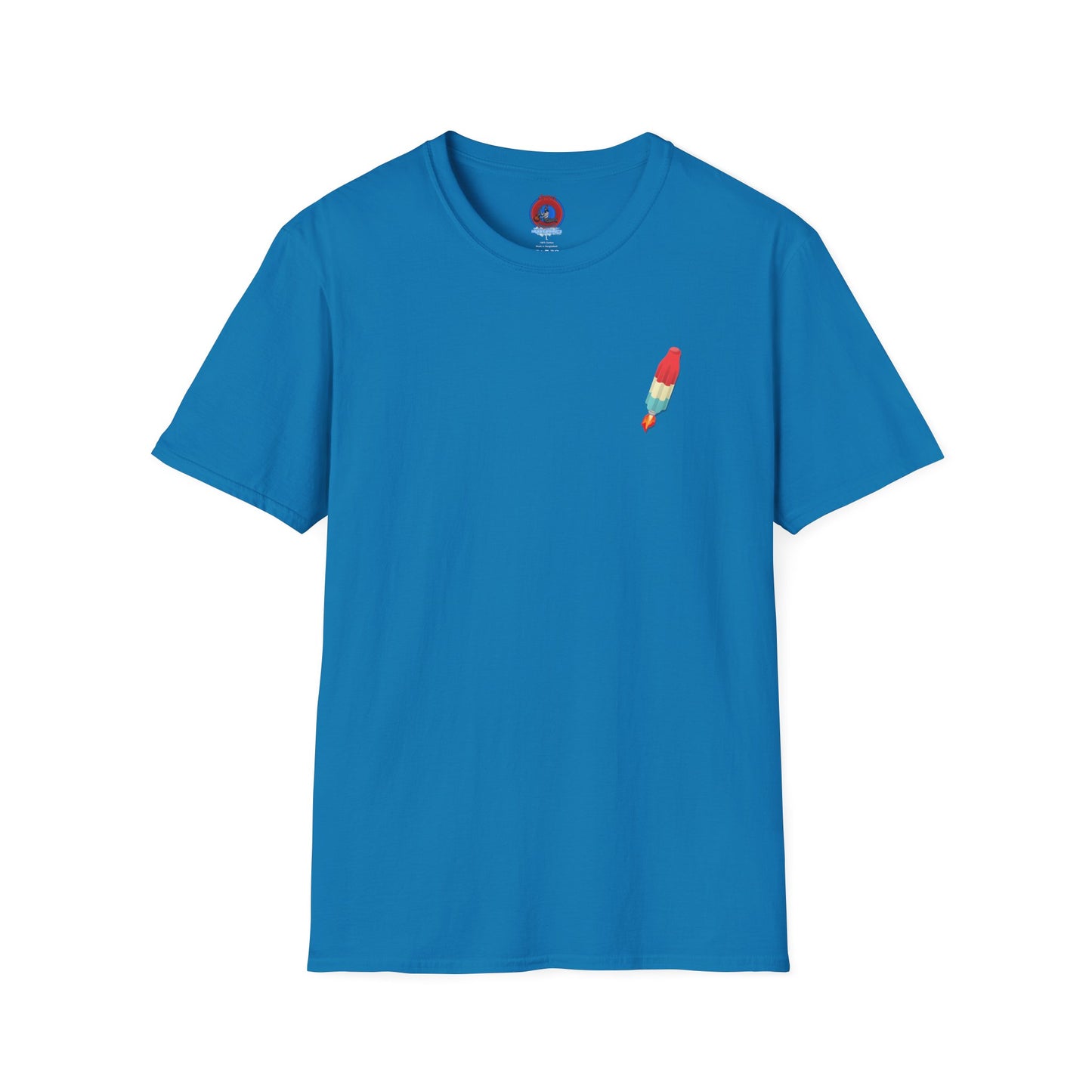 Classic Donut Tee - Unisex Soft-Style - "Blow this Popsicle Stand" - red/blue/cream - bomb pop