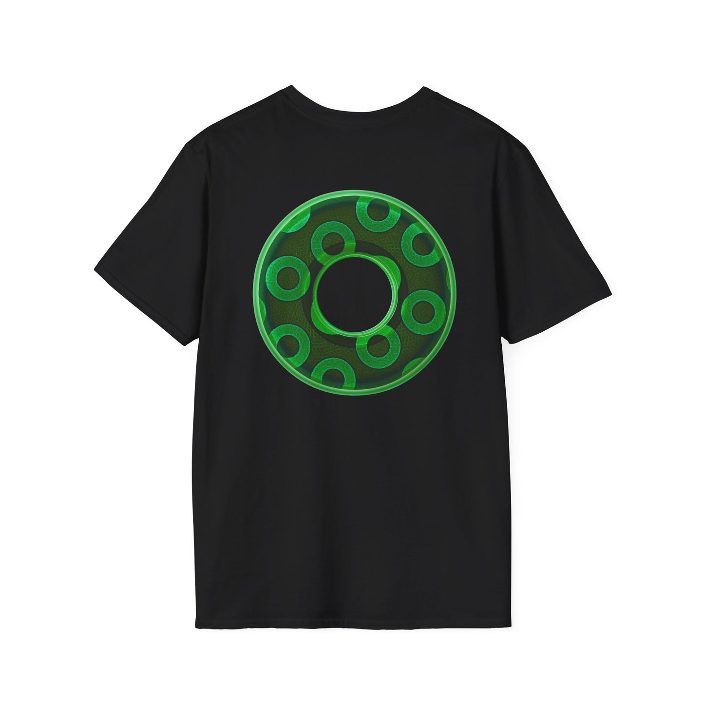 Plain Donuts/Unisex Soft-Style - "Plain Rustic Paradoxical Donuts" - light green/dark green donuts