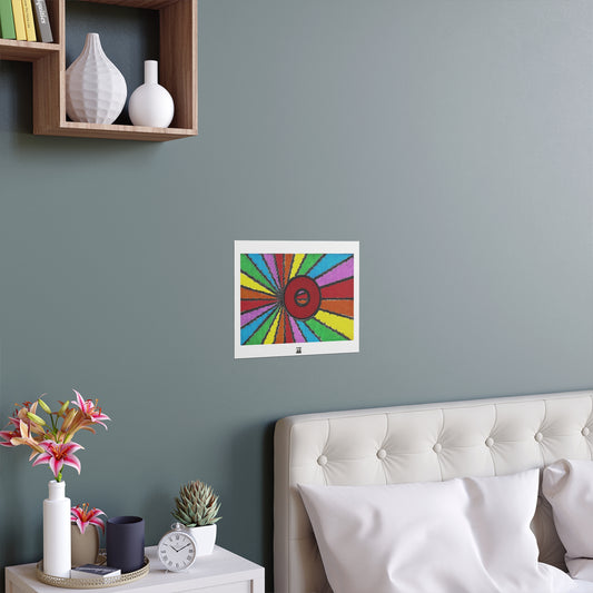Matters Artwork - "Rainbow Reading Donut" - Poster Nut Print - 11" x 14"