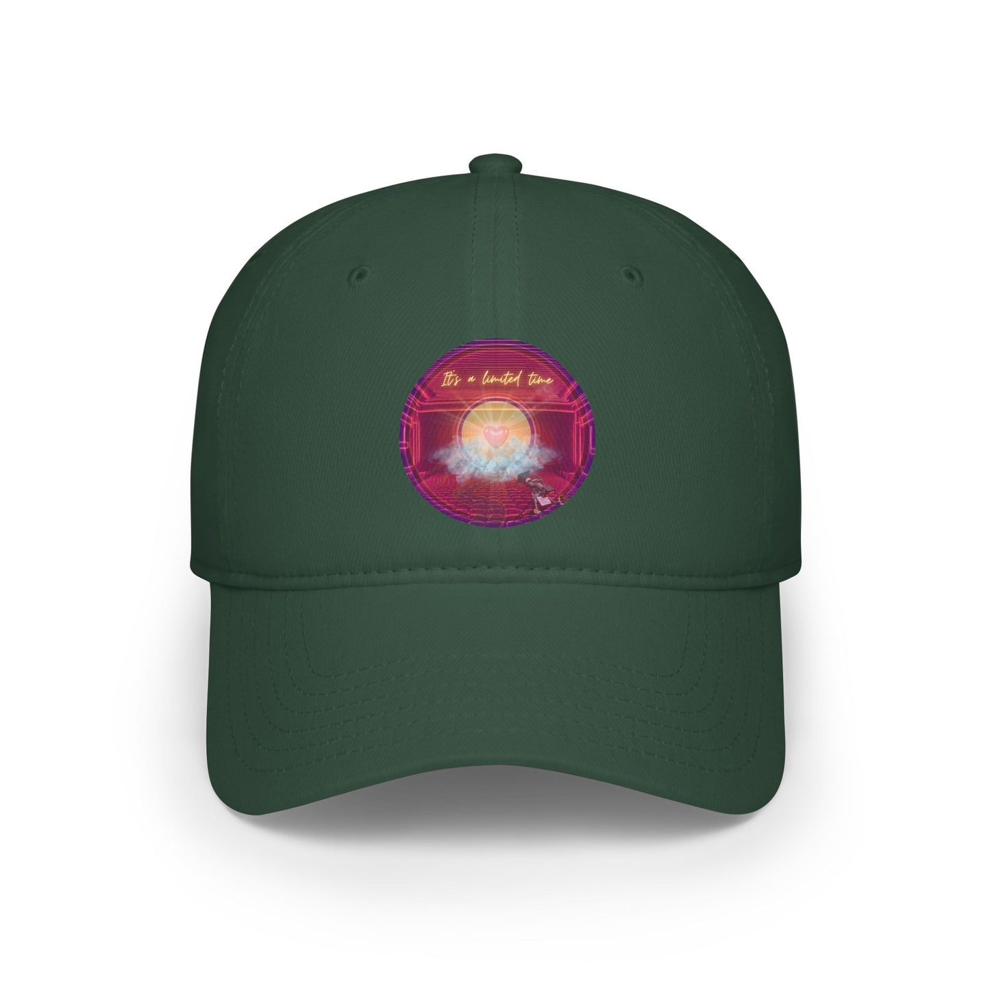 Lumpy Donut Baseball Cap - "The Donut of Life Cap" - variant 2 - vivid magenta pic donut w/