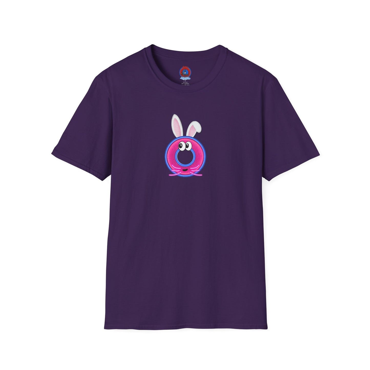 Classic Donut Tee - Unisex Soft-Style - "Easter Donuts" - magenta/pink rustic donut - holiday edition