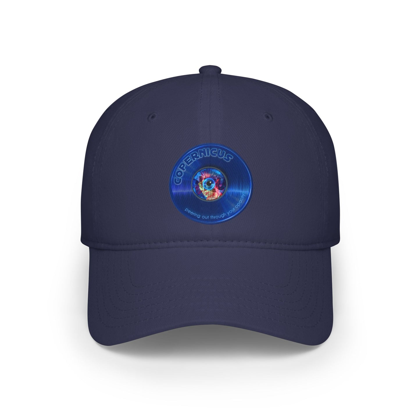 Lumpy Donut Baseball Cap - "Drunken Copernicus Cap" - variant 1 - vivid blue donut w/