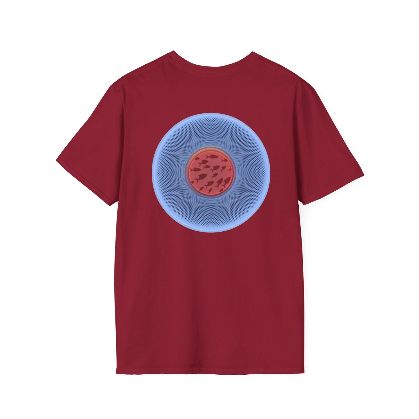 Classic Donut Tee - Unisex Soft-Style - "Swimming By" - variant 2 - blue phatty donut - series 1.0