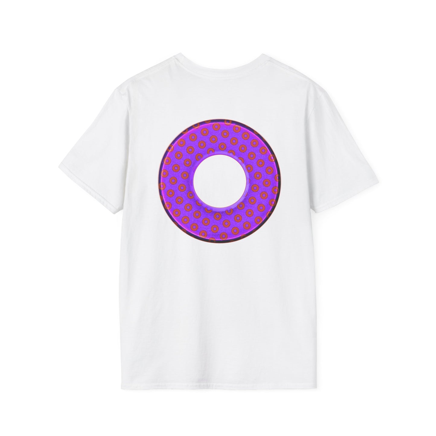Plain Donuts/Unisex Soft-Style - "Plain Electric Paradoxical Donuts" - bright purple/red donuts