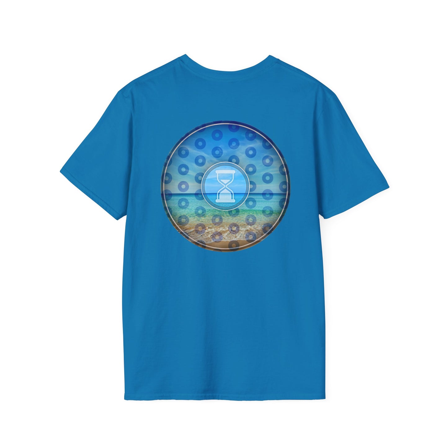 Classic Donut Tee - Unisex Soft-Style - "Still Loading Sand" - vivid blue paradoxical pic donut - variant 2