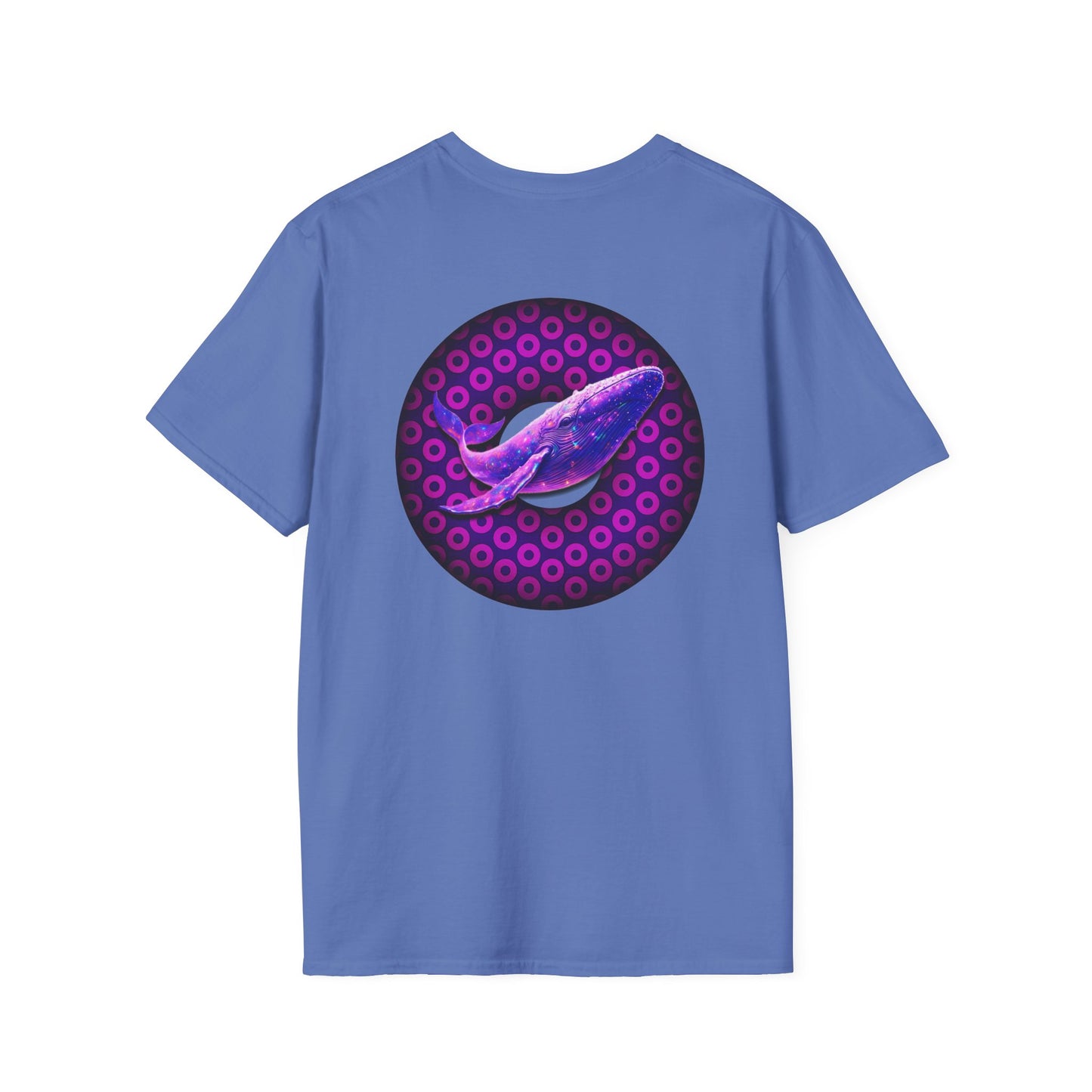 Classic Donut Tee - Unisex Soft-Style - "A Purple Humpback Whale of a Good Time" - variant 1 - purple paradoxical donut