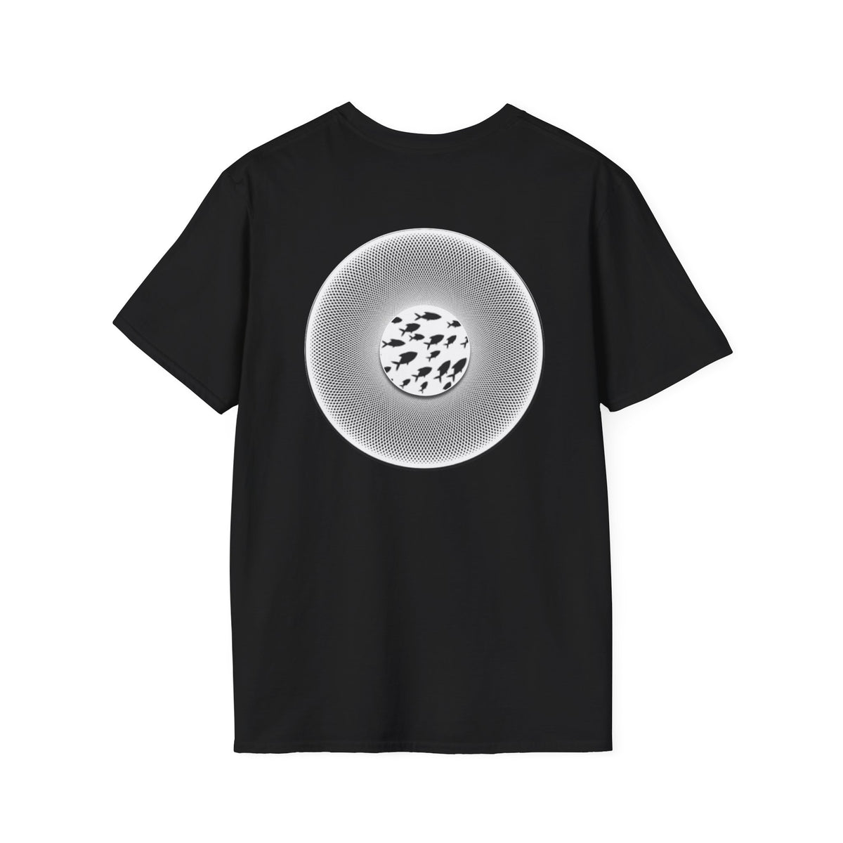 Classic Donut Tee - Unisex Soft-Style - "If I'm Swimming By" - variant 1 - white - textured donut