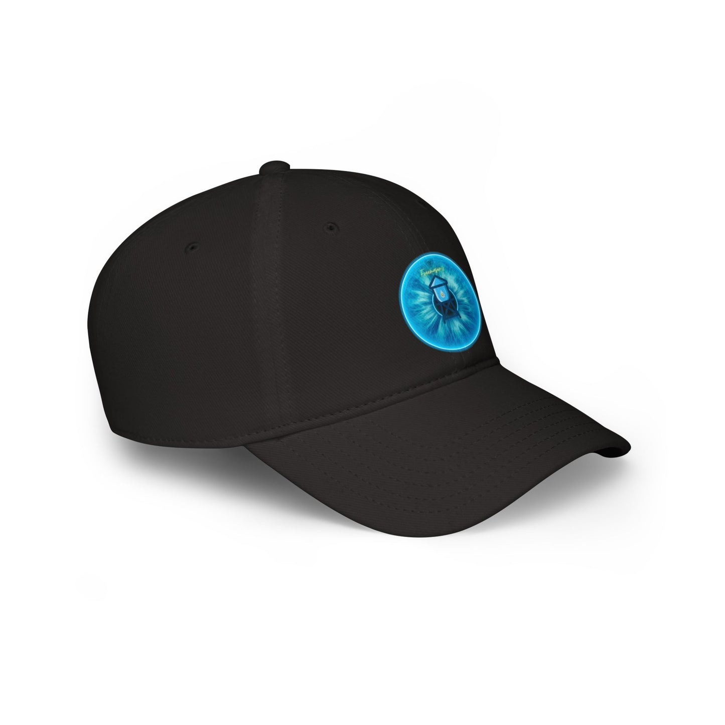 Lumpy Donut Baseball Cap - "The Peering Donut Cap of Opacity" - variant 1 - light blue idonut w/