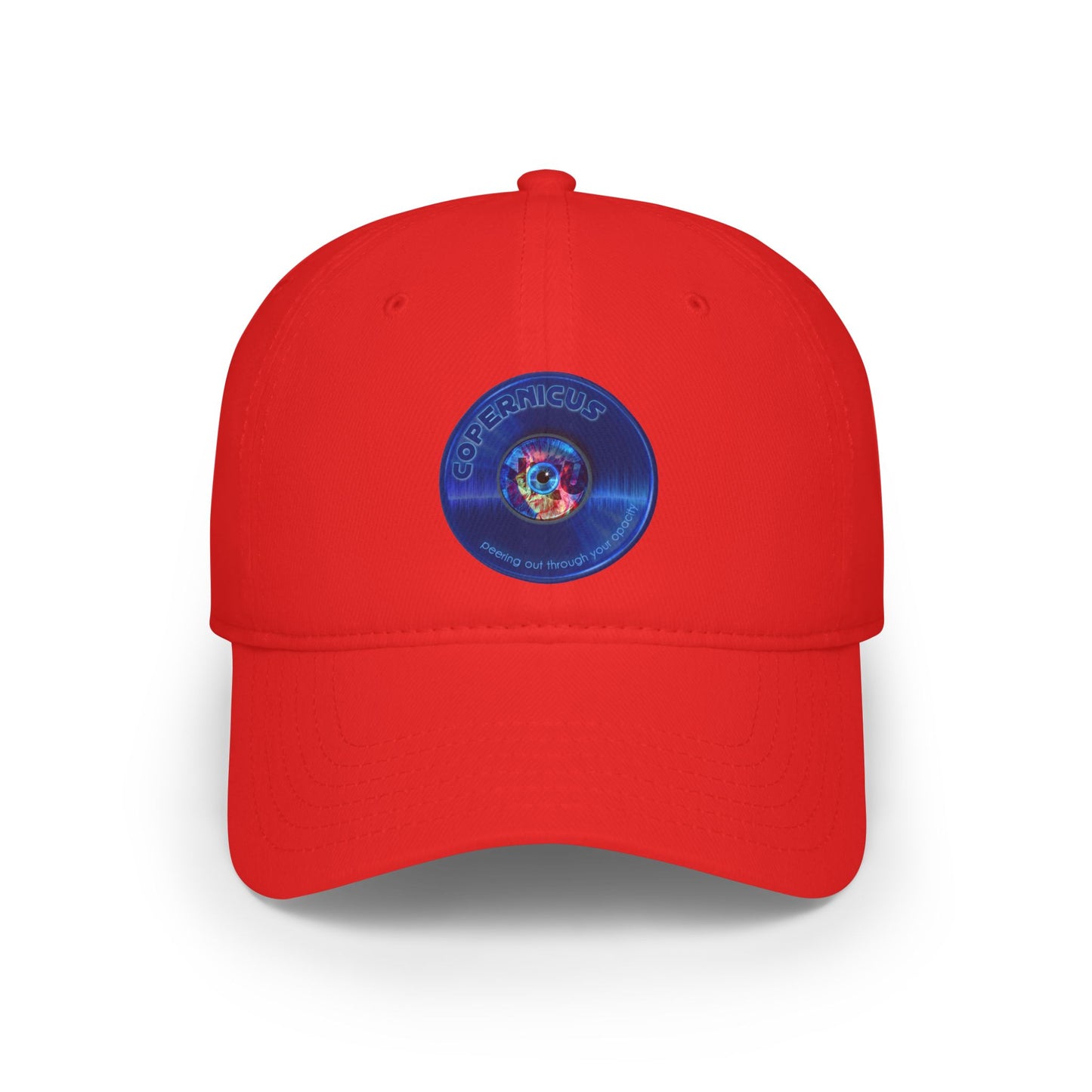 Lumpy Donut Baseball Cap - "Drunken Copernicus Cap" - variant 1 - vivid blue donut w/