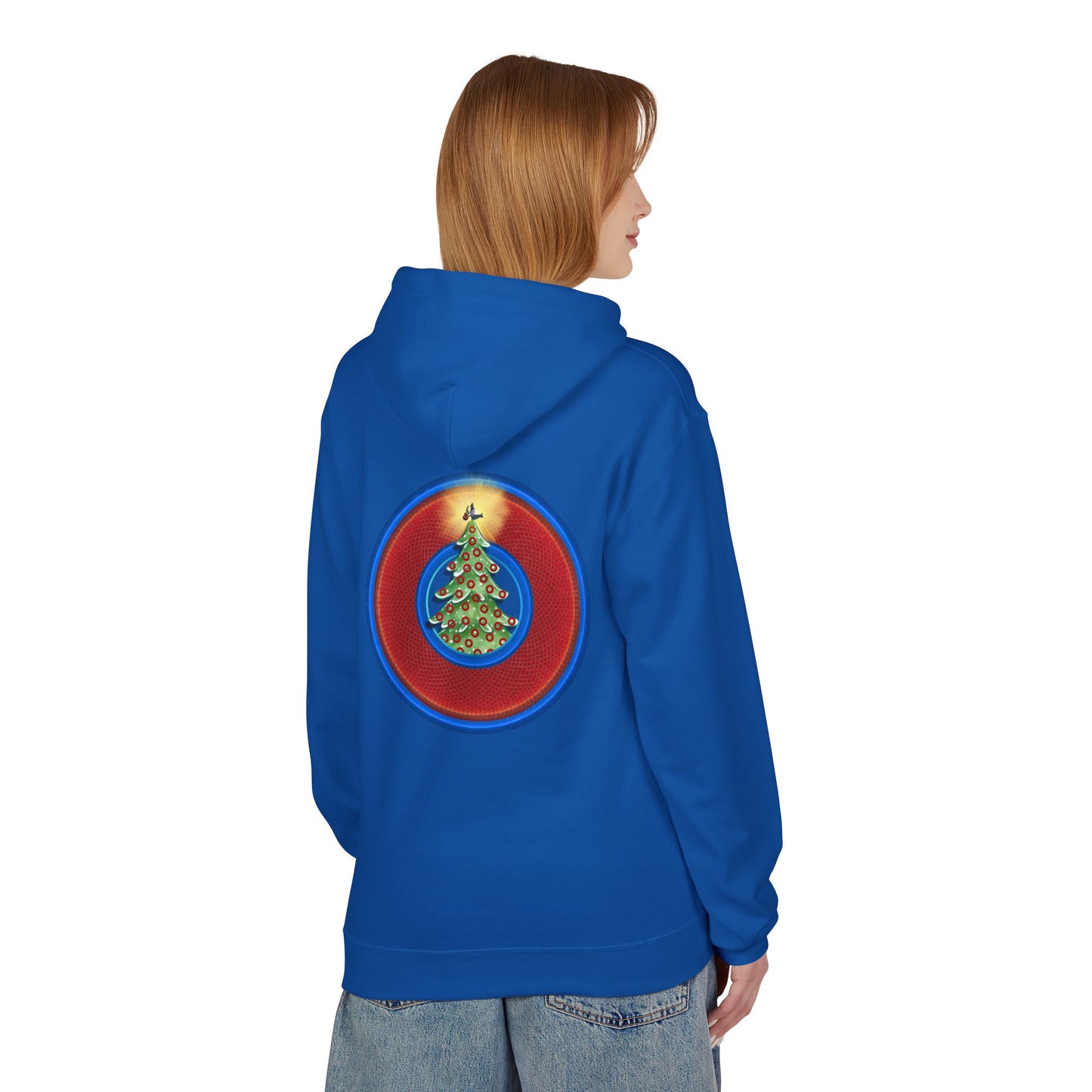 Fleece Harry Hoodies [Midweight Soft-style] - "It's Always Phishmas in Philly" - red rustic donut