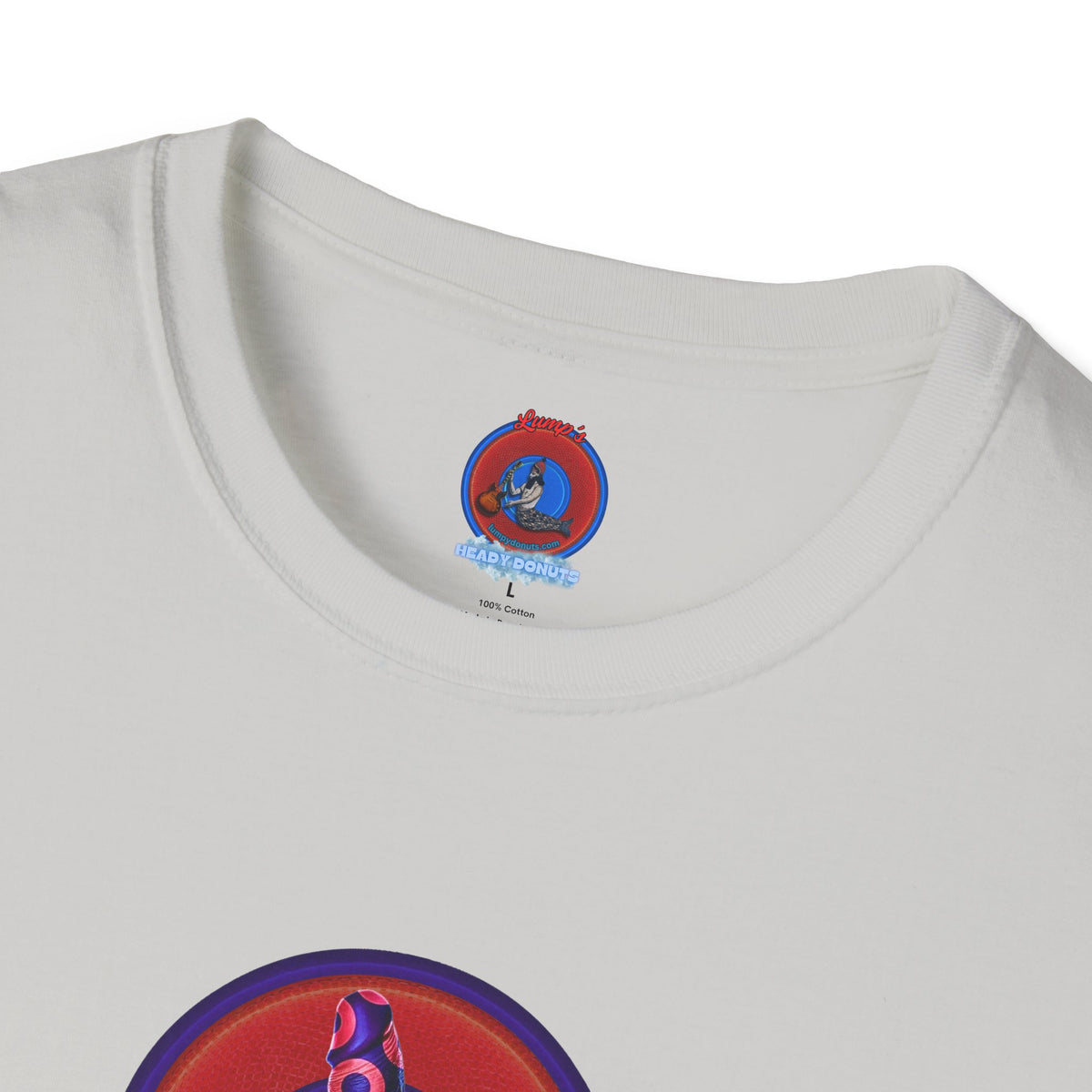 Classic Donut Tee - Unisex Soft-Style - "Sir Richard's Phamous Donut" - series 1.0  - variant 2 - red/blue paradox donut