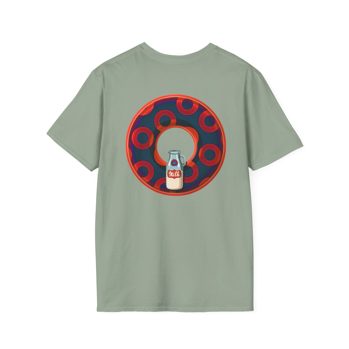Classic Donut Tee - Unisex Soft-Style - "Wooked Cream - YEMSG Donut " -purple/red rustic paradox donut - variant 3