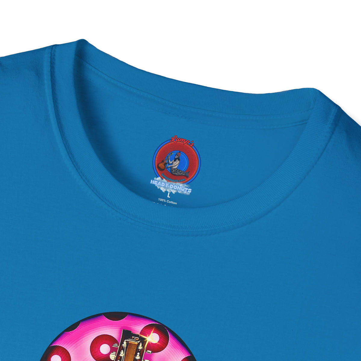 Classic Donut Tee - Unisex Soft-Style - "Would You Be My Donut?" - paradoxical bubblegum pink/red donut - variant 2