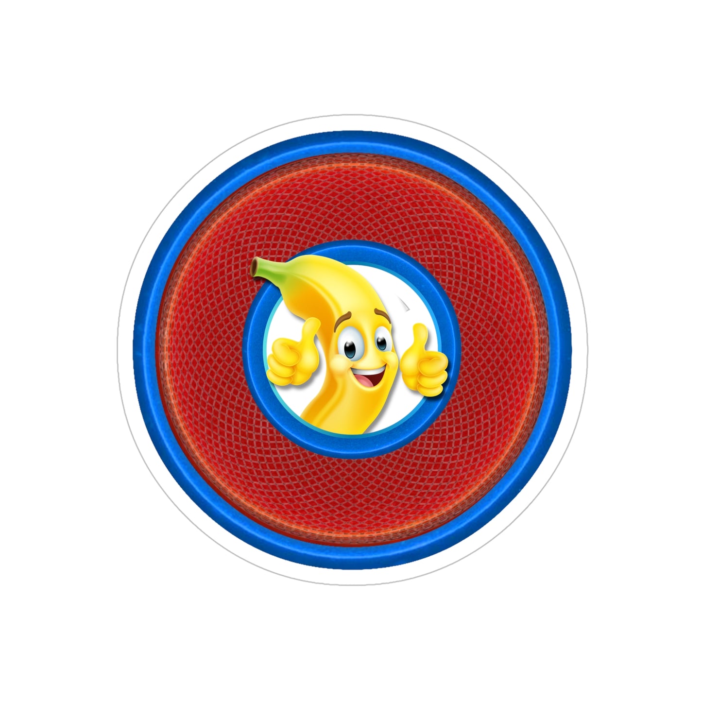 Donut Bumper/Outdoor Sticker - "Dis Sheet, it's Bananas" - variant 1 - red donut - [Die-Cut] 6"x 6"