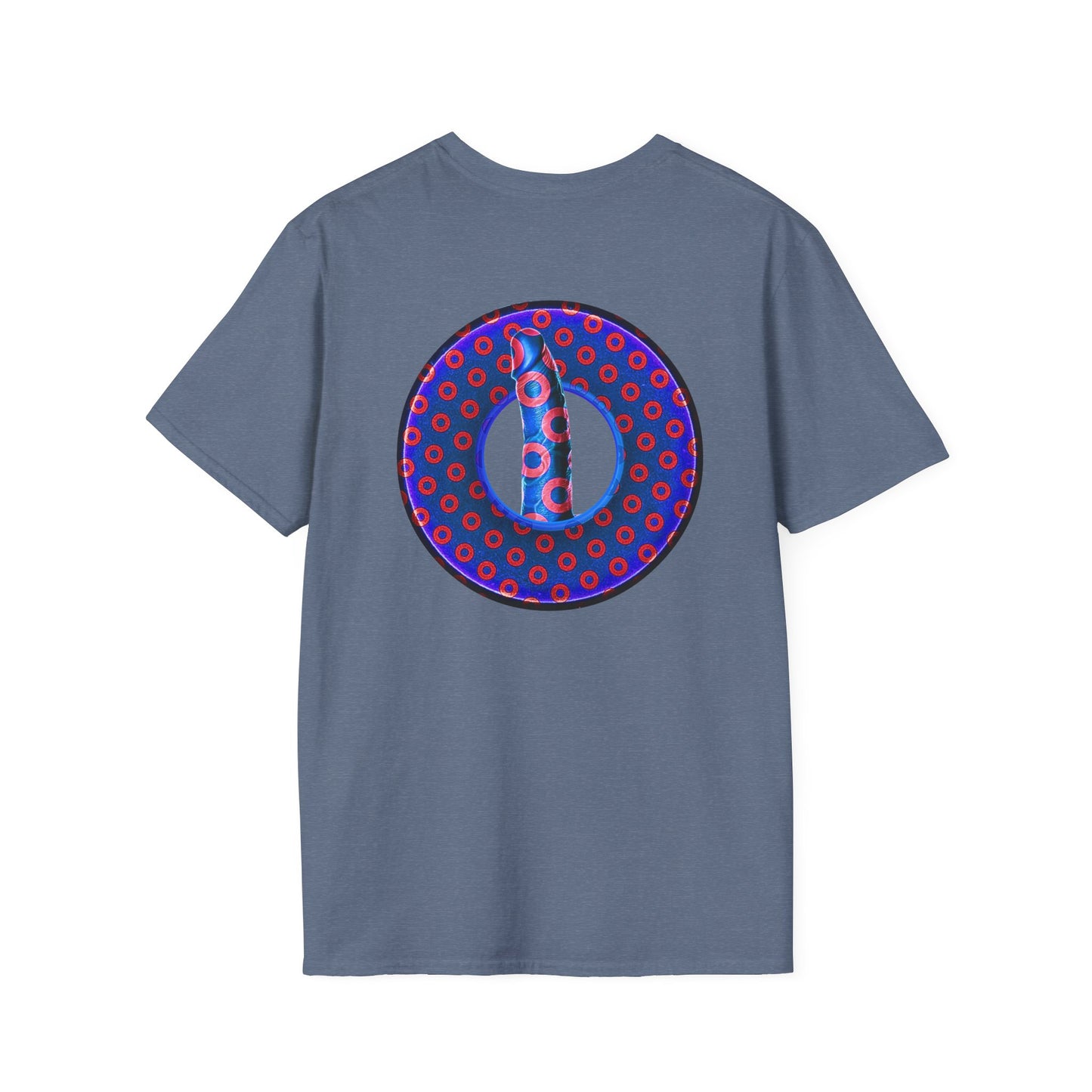 Classic Donut Tee - Unisex Soft-Style - "Sir Richard's Phamous Donut" - series 1.0  - variant 3 - red/blue paradox donut