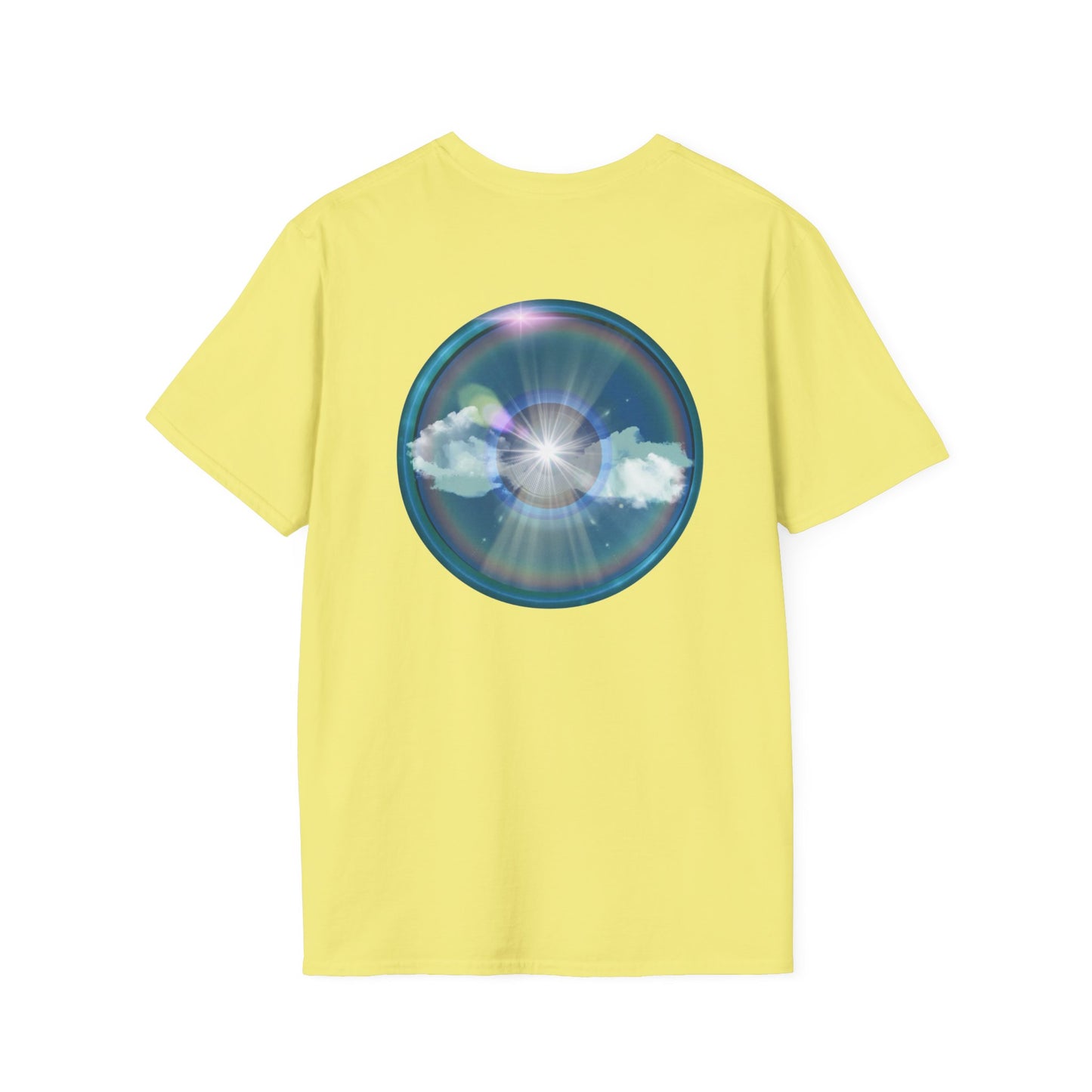 Classic Donut Tee - Unisex Soft-Style - "The Original Divided Donut' - light blue sky donut