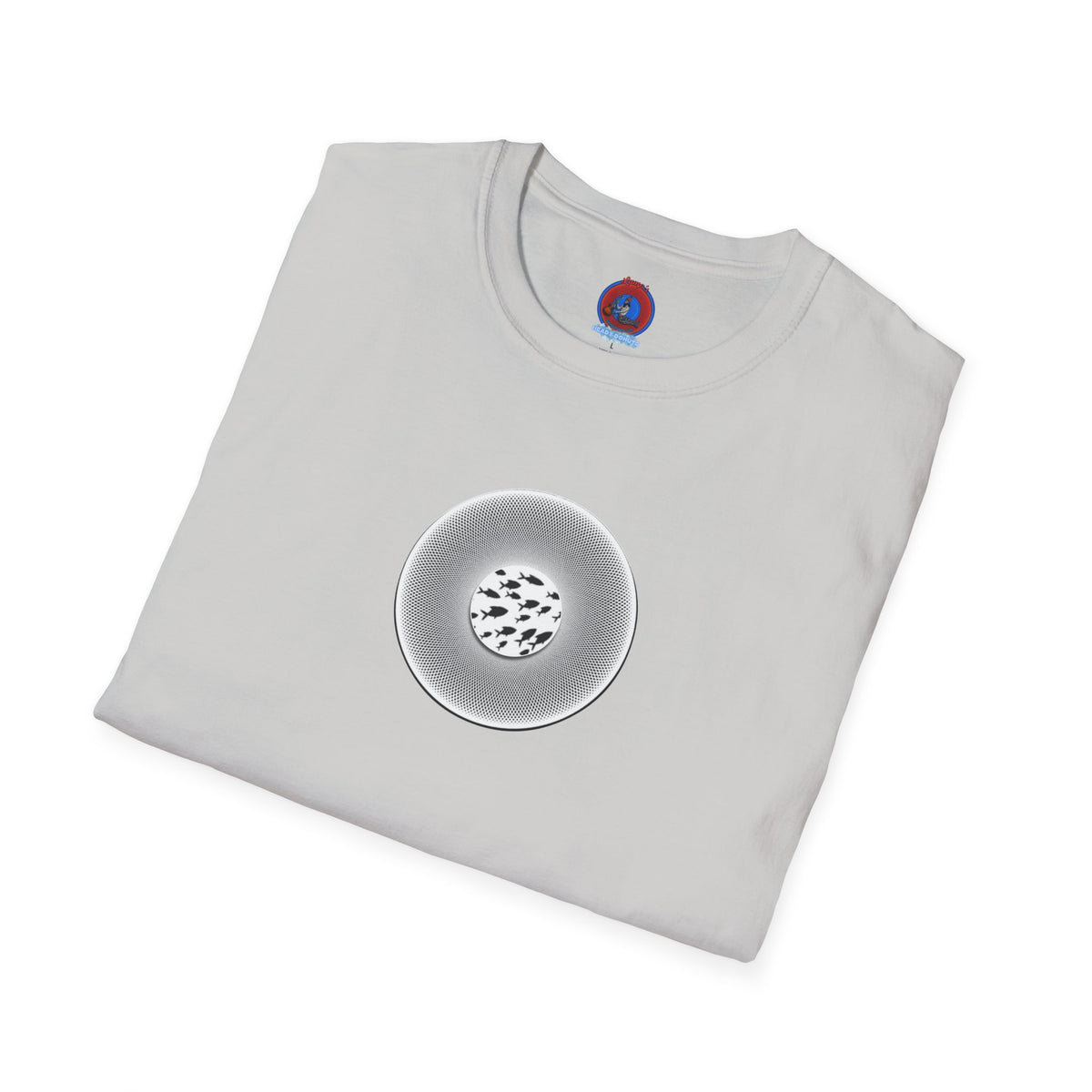 Classic Donut Tee - Unisex Soft-Style - "If I'm Swimming By" - variant 1 - white - textured donut