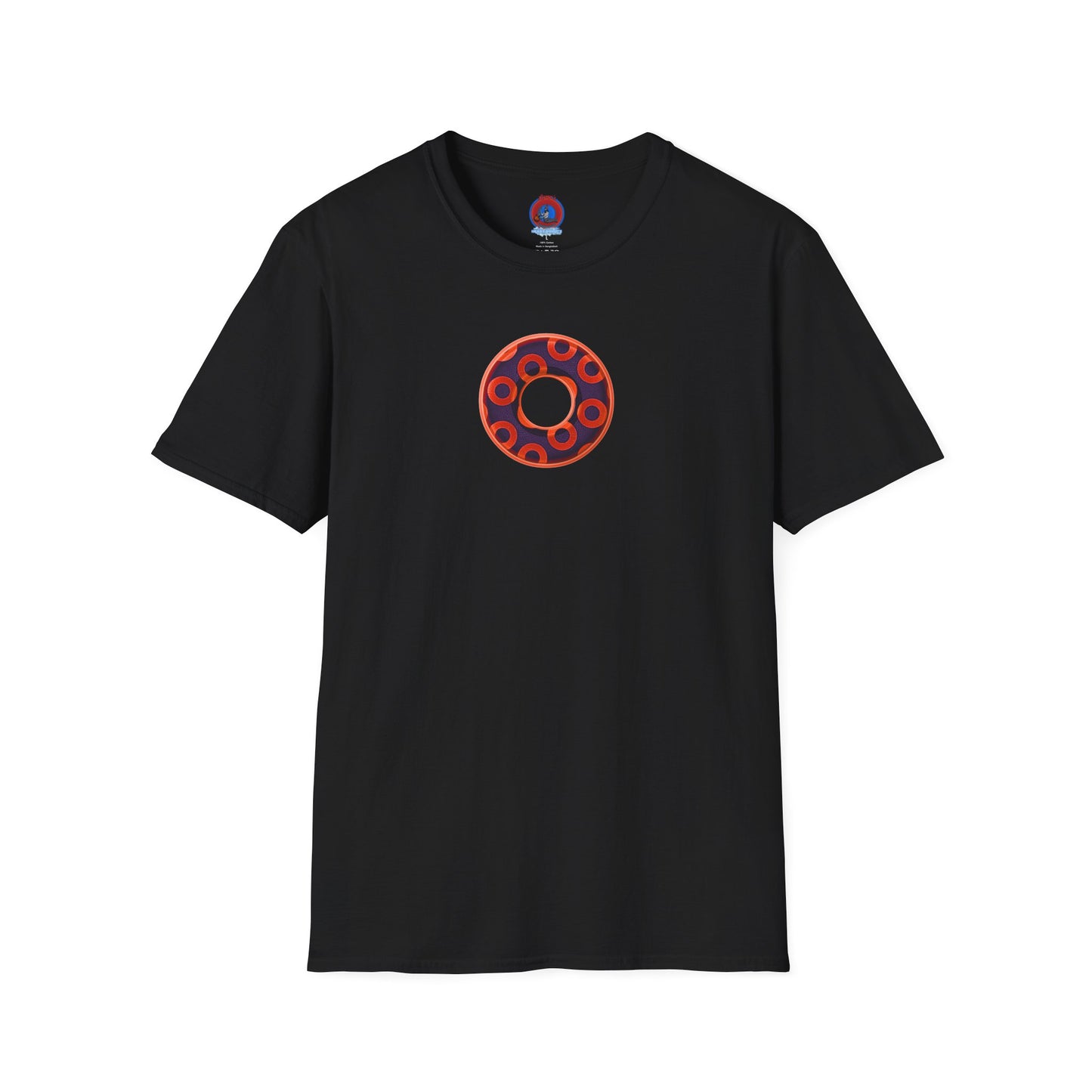 Plain Donuts/Unisex Soft-Style - "Plain Rustic Paradoxical Donuts" - red/midnight blue donuts