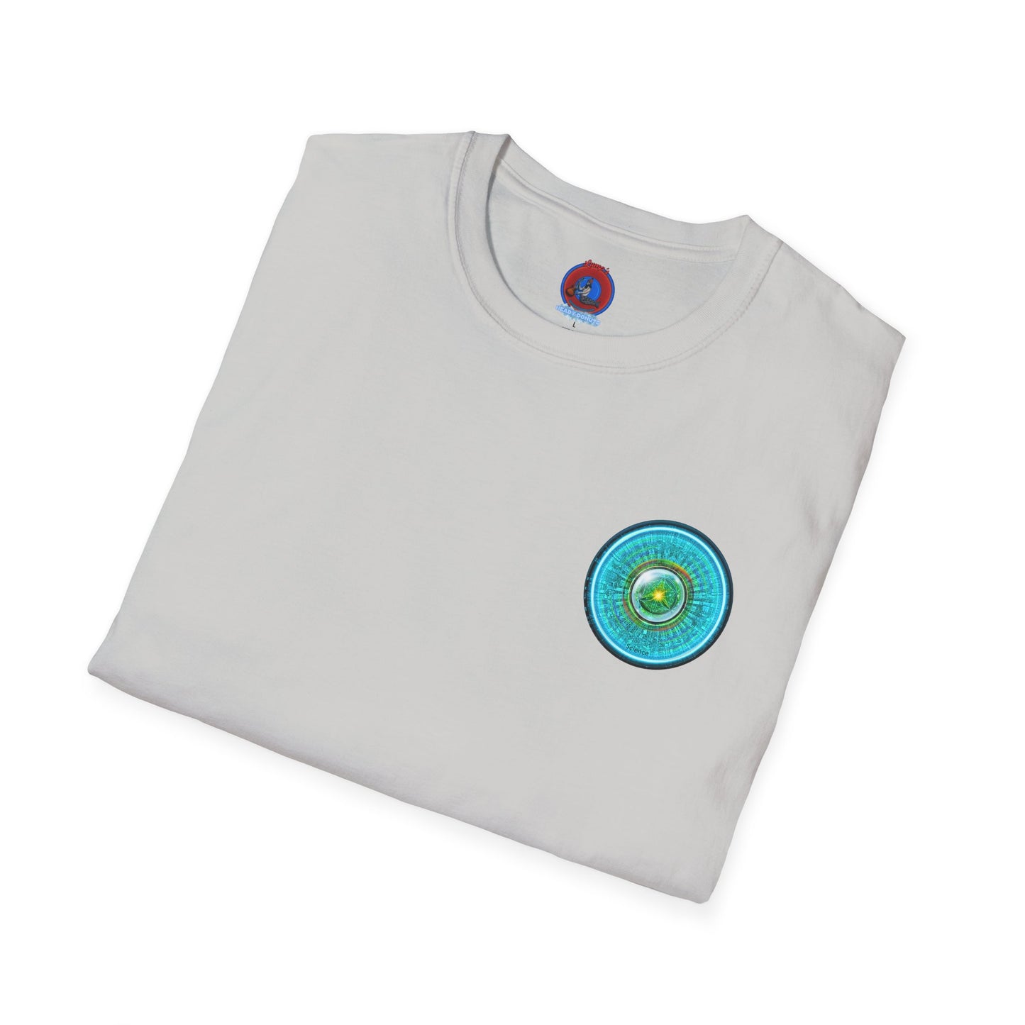 Classic Donut Tee - Unisex Soft-Style - "Donut of Life Tee" - vivid turquoise tube donut - variant 2
