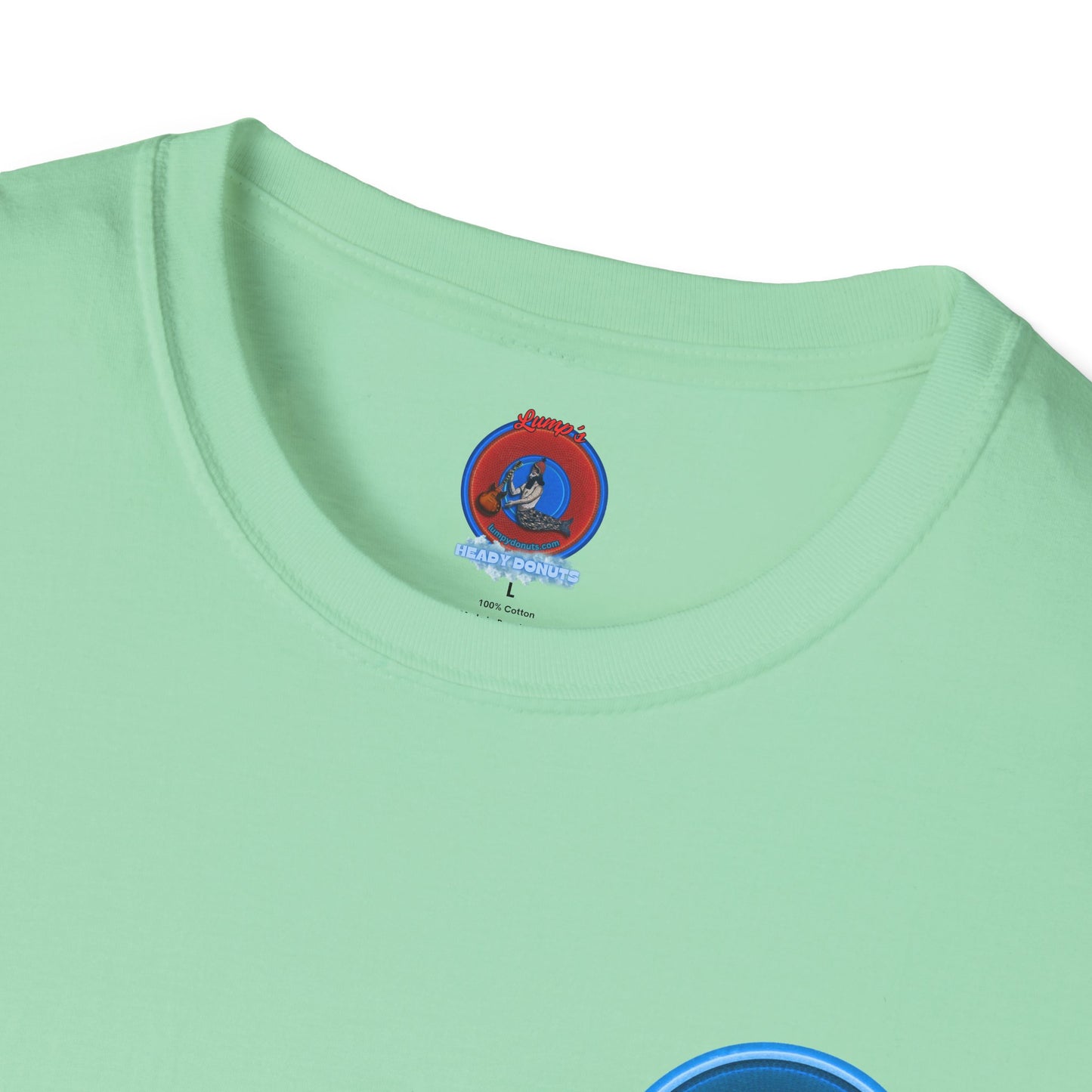 Classic Donut Tee - Unisex Soft-Style - "Got Rhombus?" - series 1.0  - variant 1 - blue/blue donut