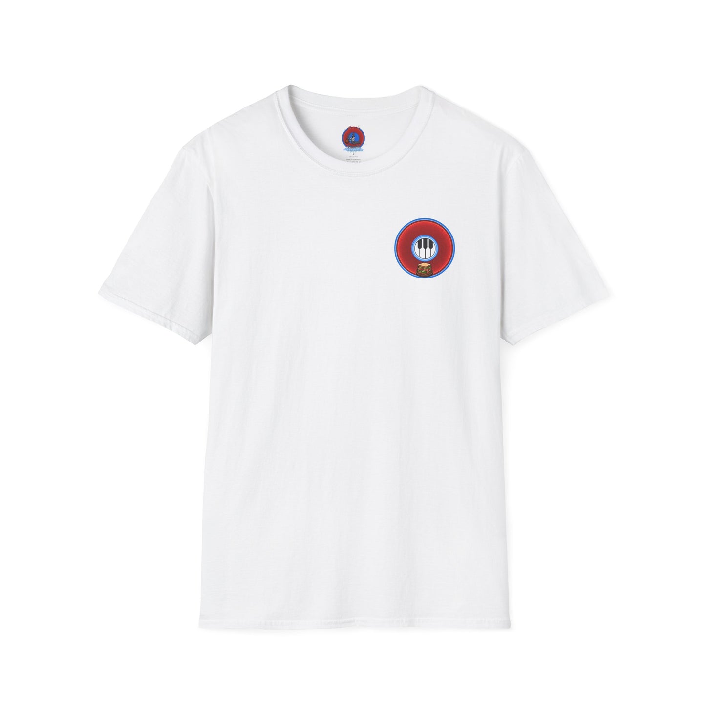 Classic Donut Tee - Unisex Soft-Style - "Rage Side Donut" - vivid red donut - variant 2