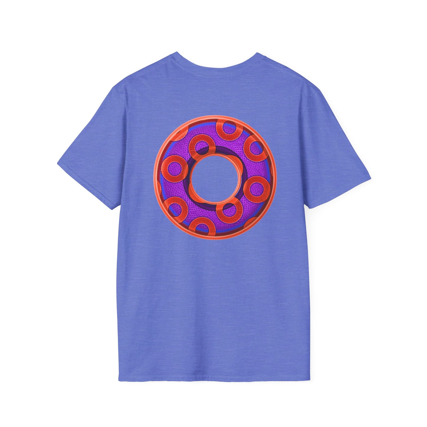 Plain Donuts/Unisex Soft-Style - "Plain Rustic Paradoxical Donuts" - purple/red donuts