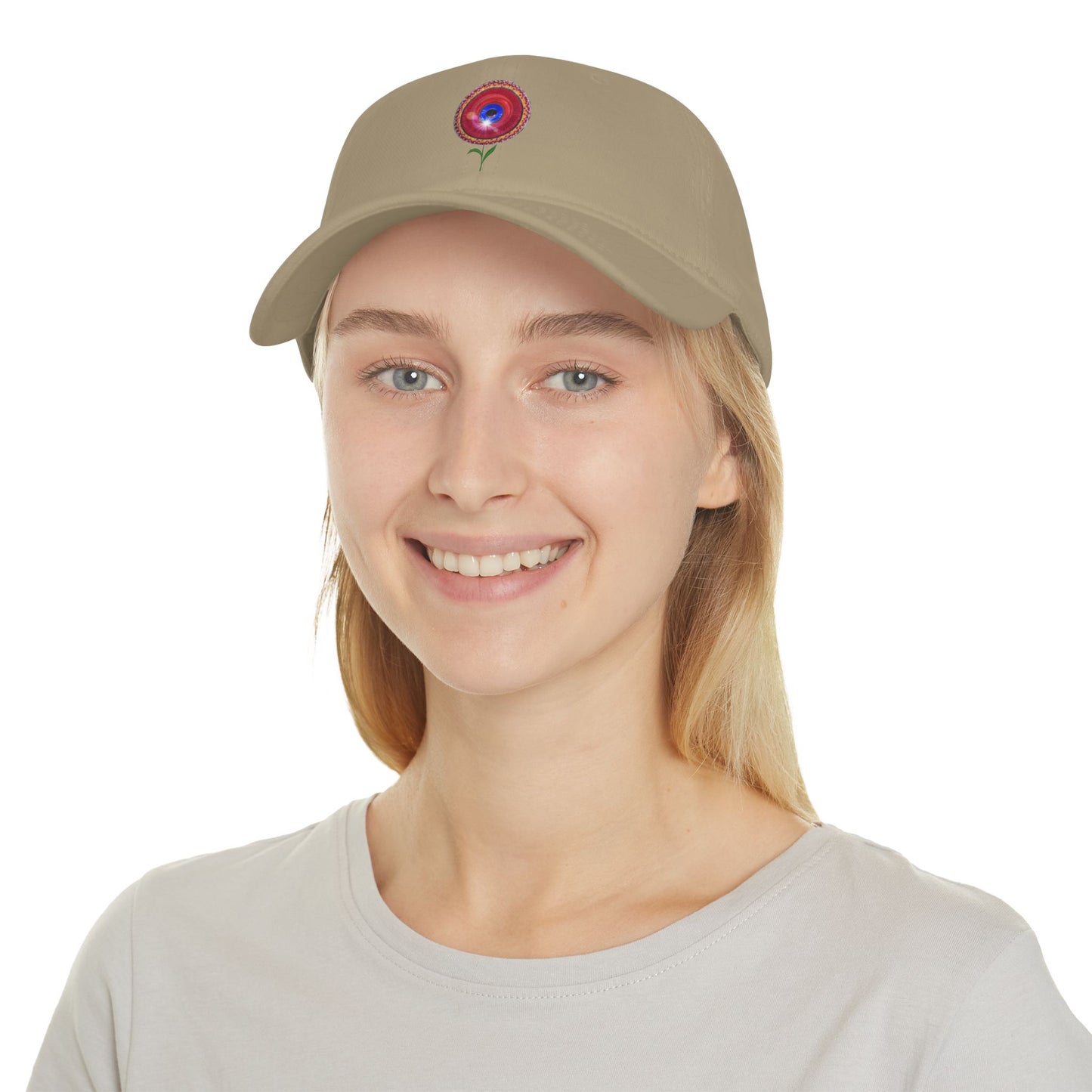 Lumpy Donut Baseball Cap - "Smell the Donuts Outside Cap" - variant 1 - flour donut w/