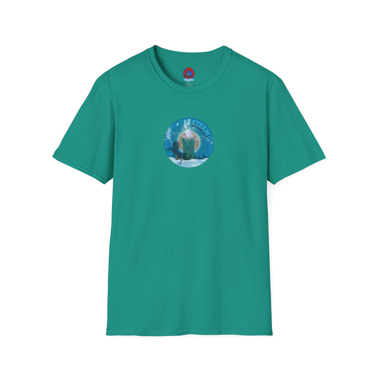 Classic Donut Tee - Unisex Soft-Style - "Steaming Fresh Donuts" - series 1.0 - vivid blue donut
