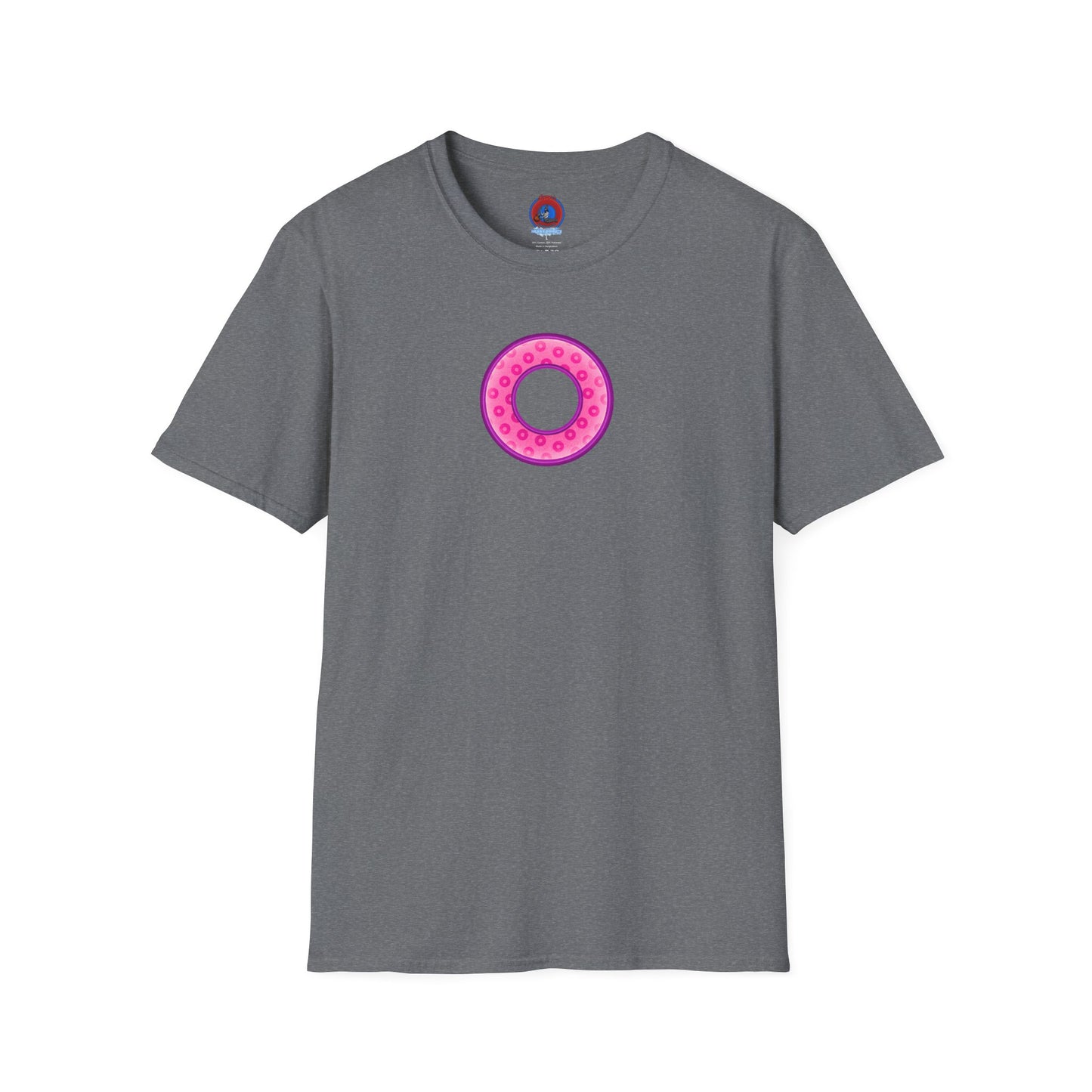 Plain Donuts/Unisex Soft-Style - "Plain Wide Mouthed Paradoxical Donuts" - pink/light purple donuts