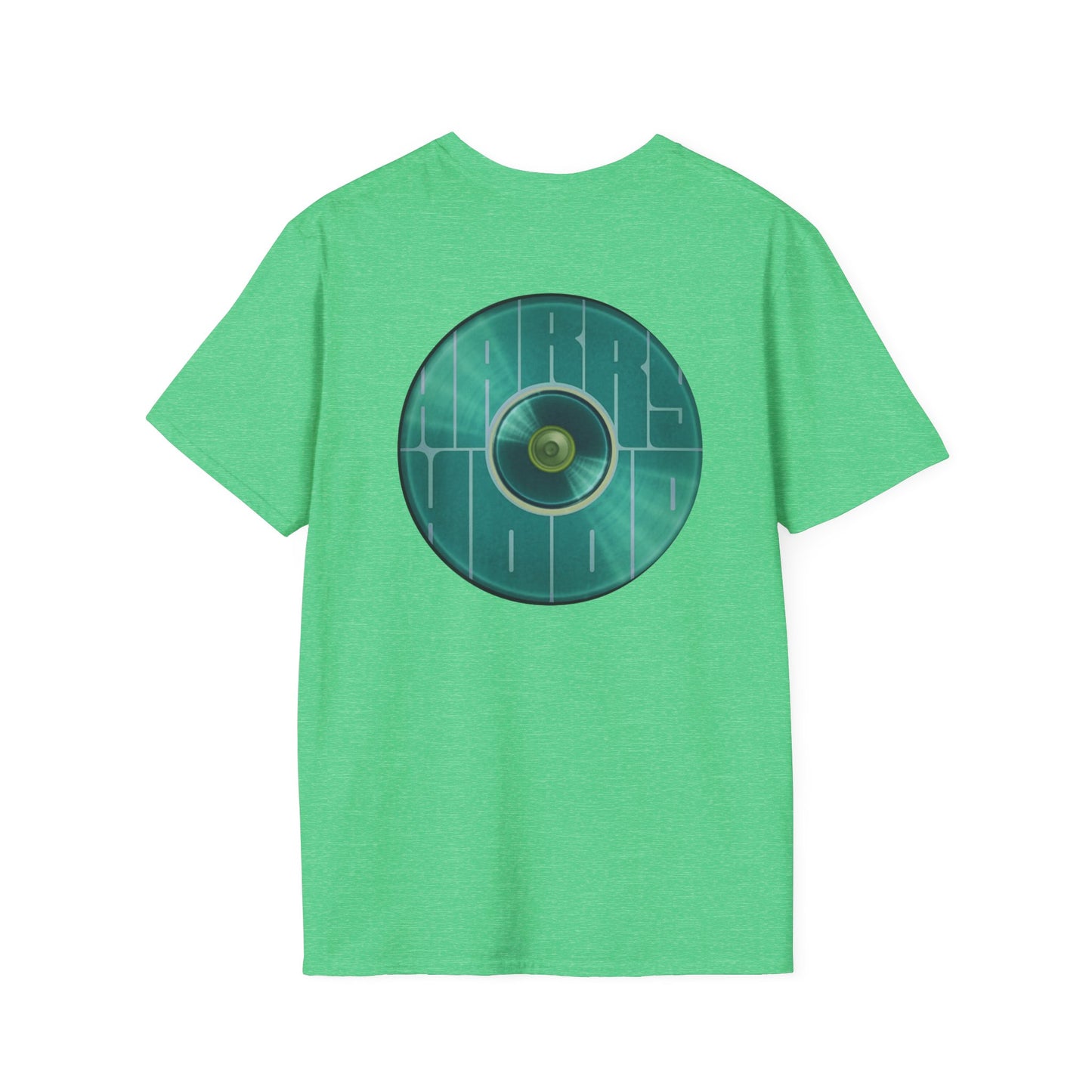 Classic Donut Tee - Unisex Soft-Style - "Harry's Hoodlum Donut" - series 1.0  - variant 3 - green donut(s)
