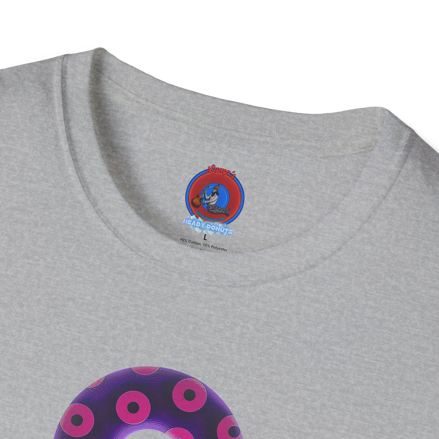 Plain Donuts/Unisex Soft-Style - "Plain Blimpy Paradoxical Donuts" - dark purple/bright magenta donuts