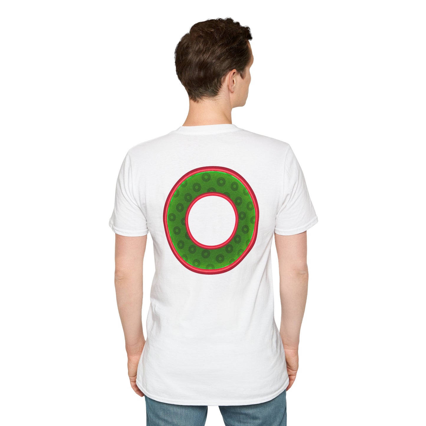 Plain Donuts/Unisex Soft-Style - "Plain Wide Mouthed Paradoxical Donuts" - Irish green/red donuts