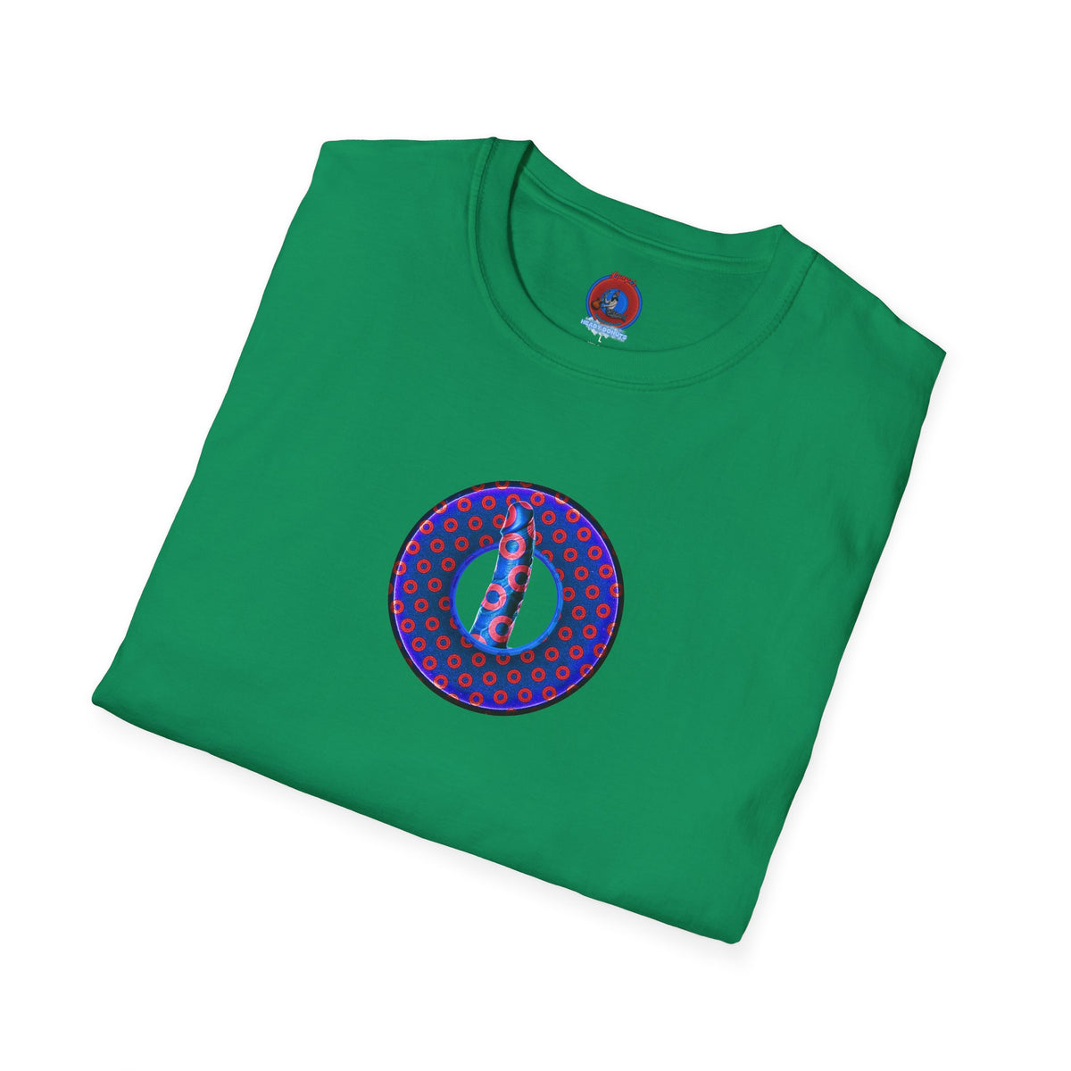 Classic Donut Tee - Unisex Soft-Style - "Sir Richard's Phamous Donut" - series 1.0  - variant 3 - red/blue paradox donut