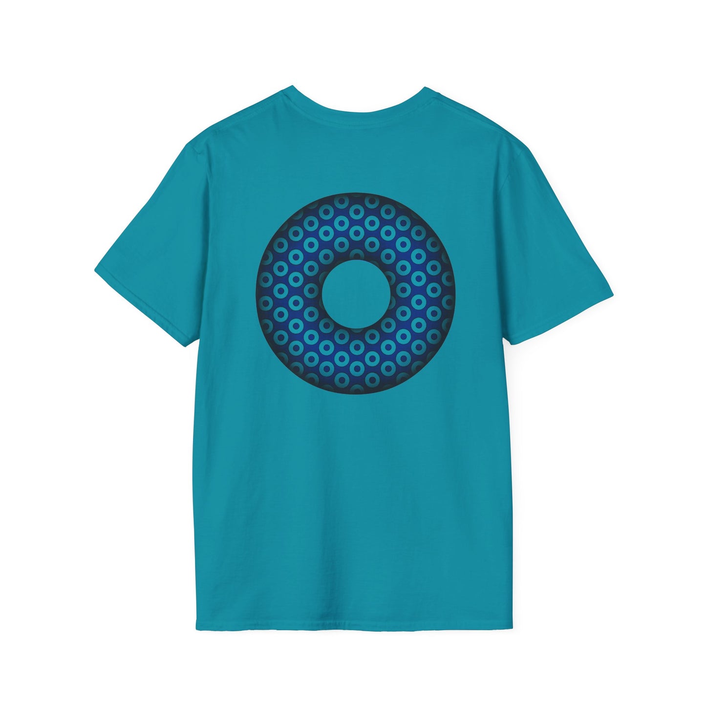 Plain Donuts/Unisex Soft-Style - "Plain Paradoxical Grided Donuts" - light blue/dark blue donuts
