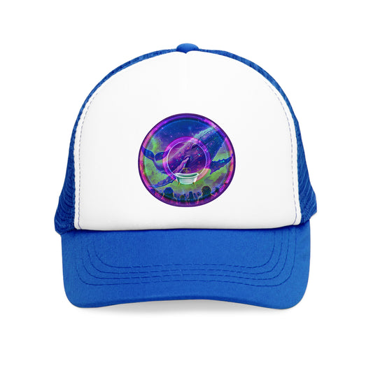 Lumpy Trucker Hat - "A Whale of a Good Time Donut" - variant 1 - blue/picture donut donut