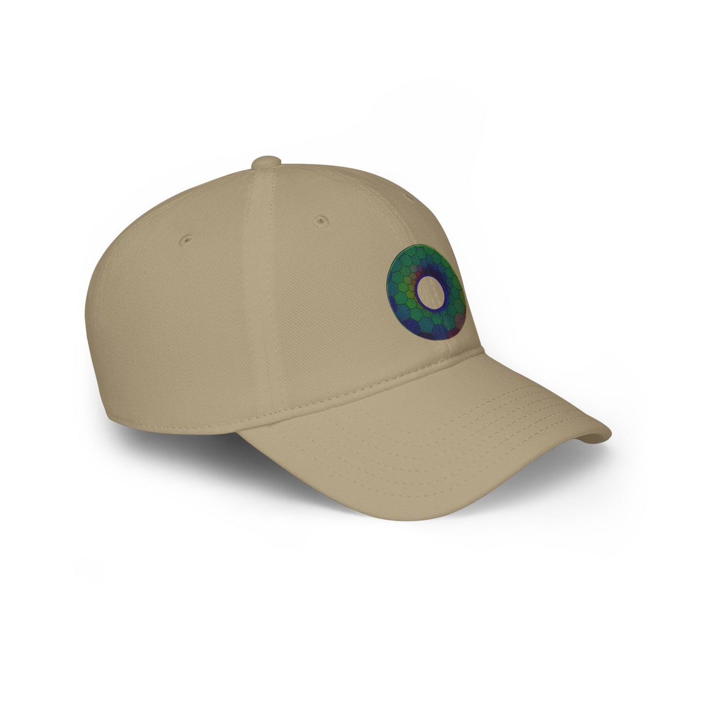Lumpy Donut Baseball Cap - "Plain Hexadonut" - variant 3 - green hexadonut w/