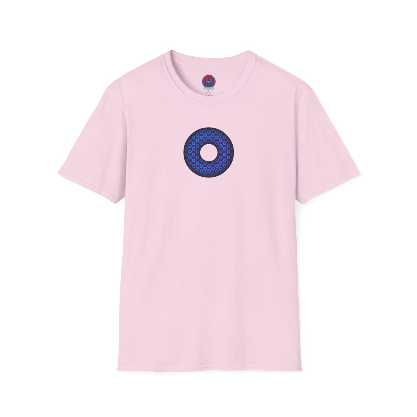 Plain Donuts/Unisex Soft-Style - "Plain Paradoxical Grided Donuts" - light blue/purple donuts