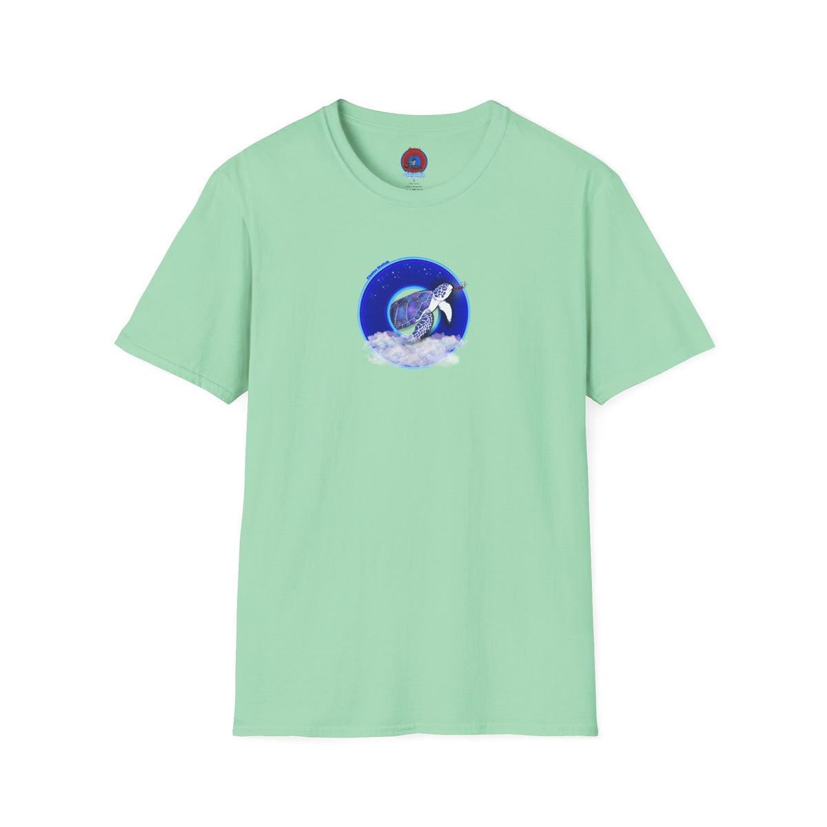 Classic Donut Tee - Unisex Soft-Style - "Clueless Wallob's Donuts" - vivid blue sky donut