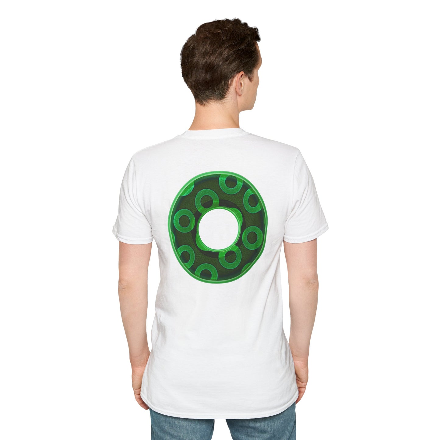 Plain Donuts/Unisex Soft-Style - "Plain Rustic Paradoxical Donuts" - light green/dark green donuts