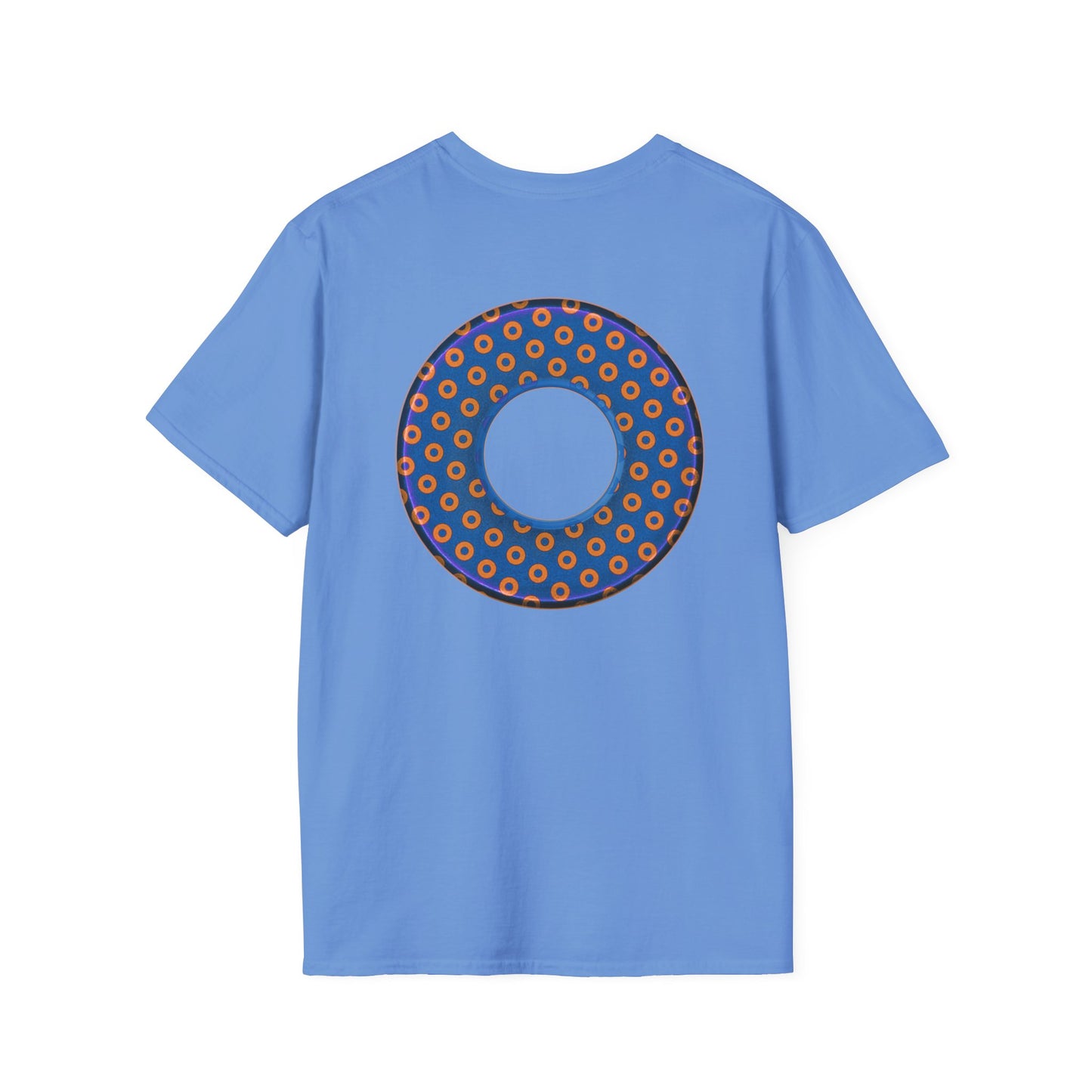 Plain Donuts/Unisex Soft-Style - "Plain Electric Paradoxical Donuts" - orange/blue donuts