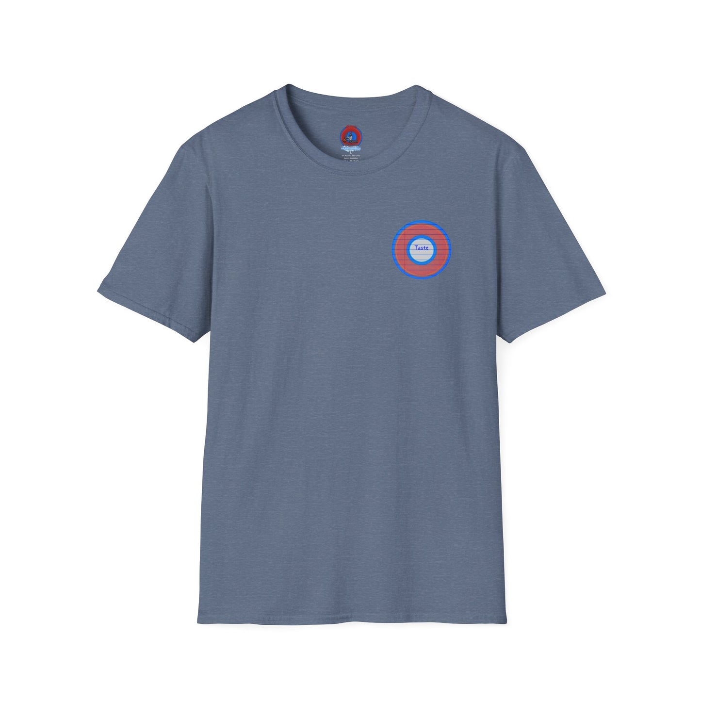 Classic Donut Tee - Unisex Soft-Style - "That's 1 Tasty Donut" - series 1.0  - variant 1 - red donut w/blue ink