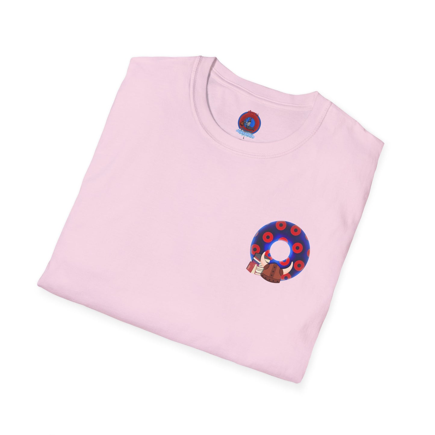 Classic Donut Tee - Unisex Soft-Style - "El Fuego Donut" - paradoxical blue/red donut